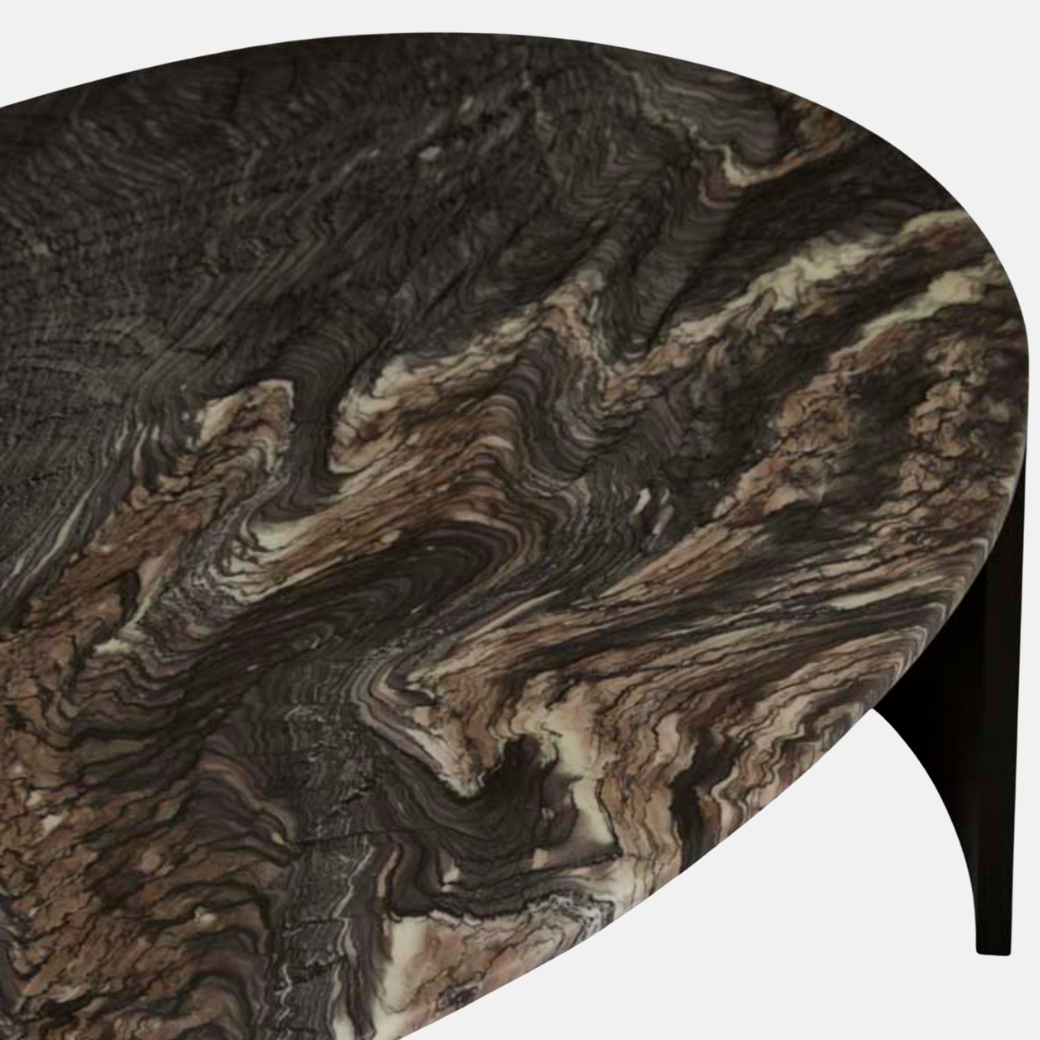 Oberon Curved Marble Coffee Table