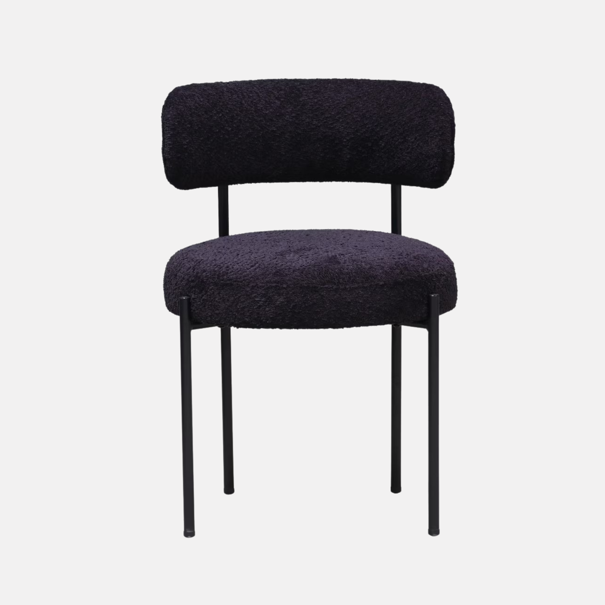 Ollie Boucle Dining Chair - Black
