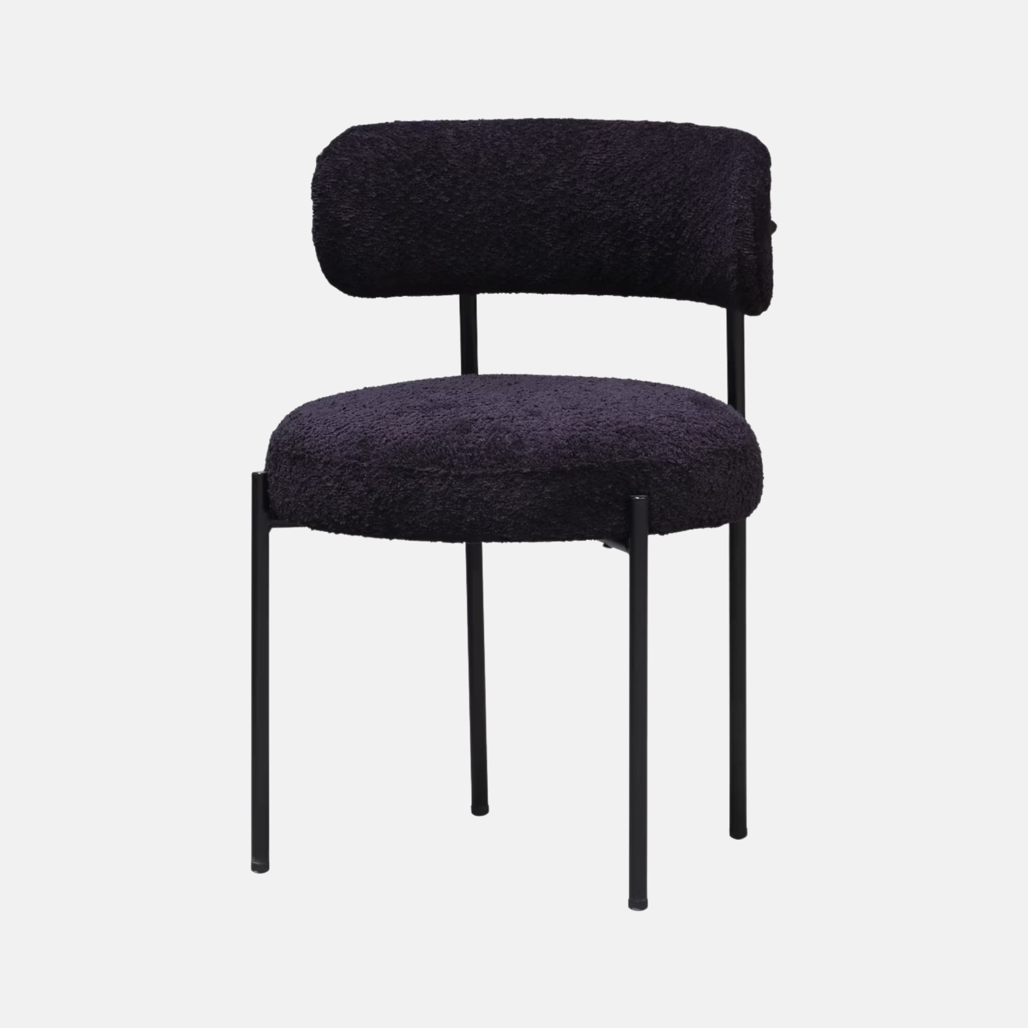 Ollie Boucle Dining Chair - Black