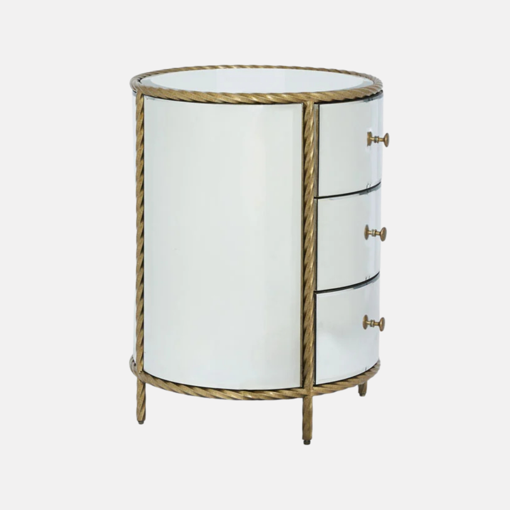Palais Mirrored Bedside Table