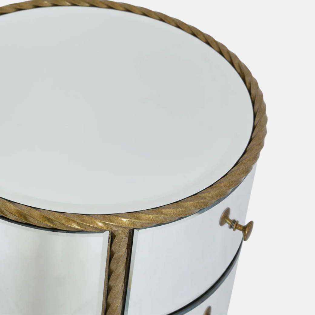 Palais Mirrored Bedside Table