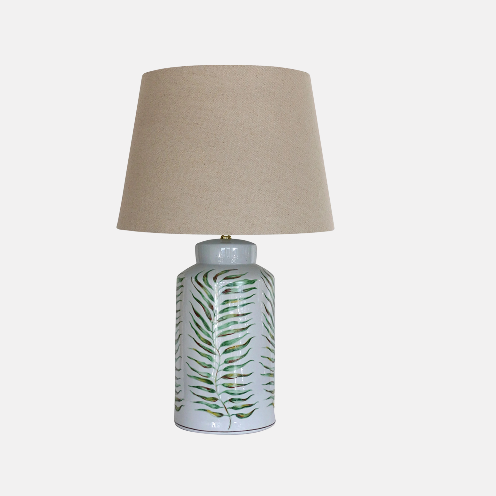 Palm Leaf Ceramic Lamp