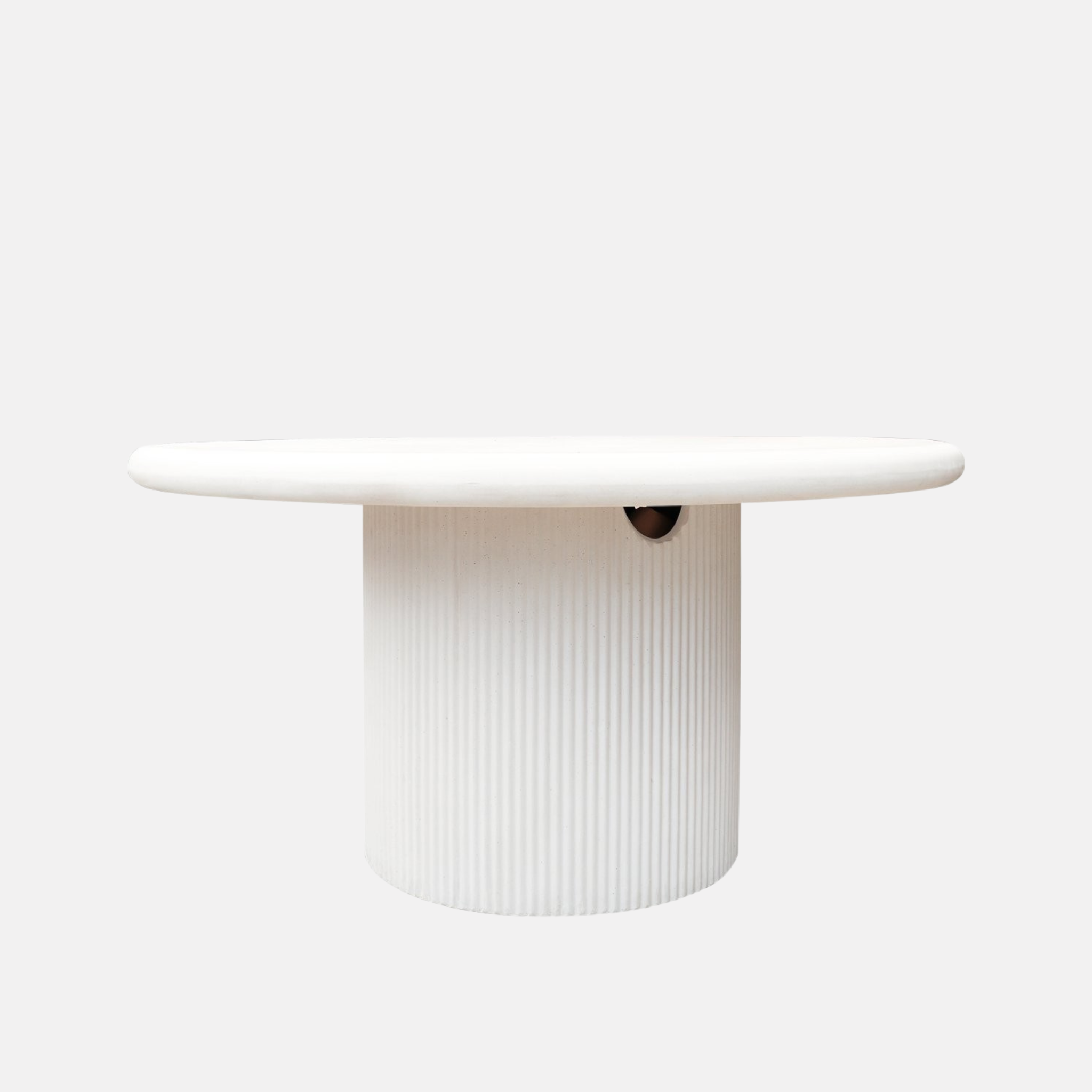 PATRAS ROUND CONCRETE TABLE - WHITE
