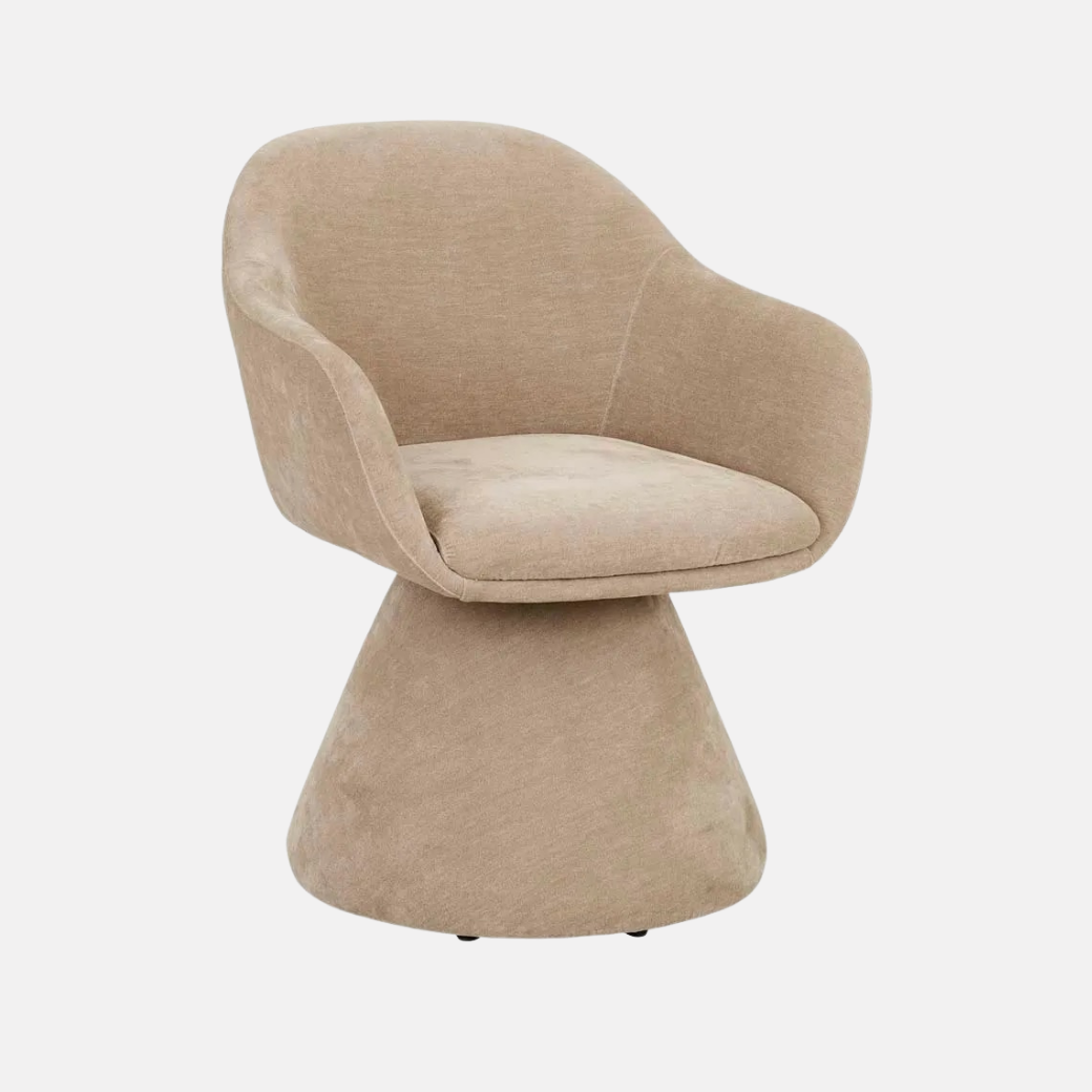 Paula Swivel Dinging Chair - Parchemnt