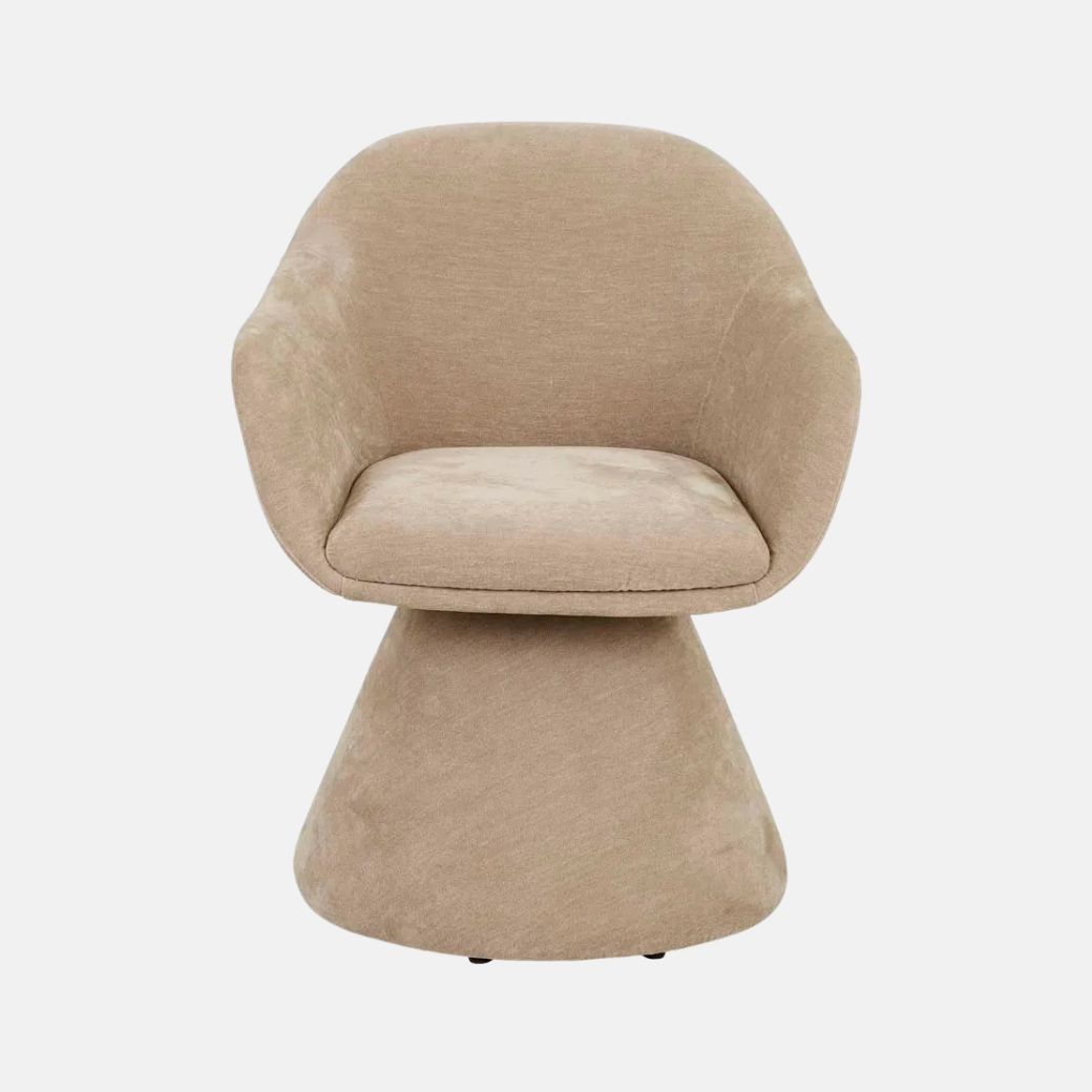 Paula Swivel Dinging Chair - Parchemnt