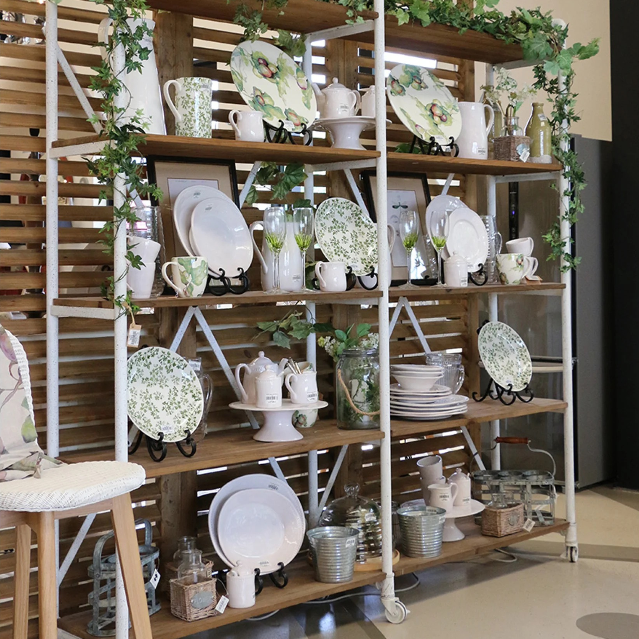 Pilo Industrial Wide Shelves - White