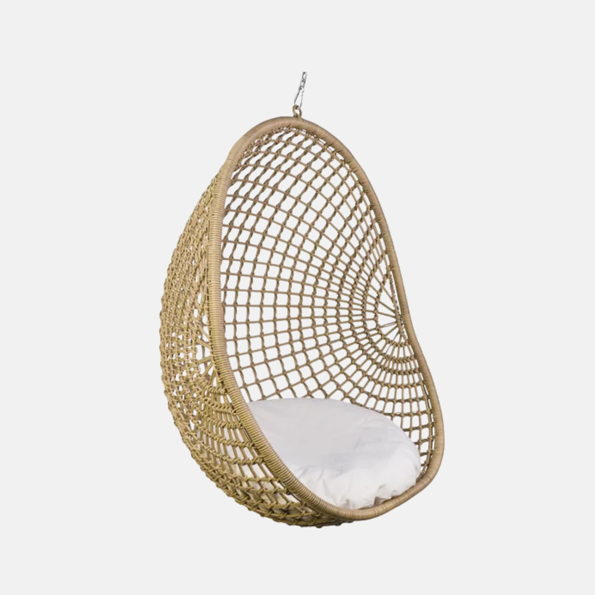 Hanging Pod Chair - Light Natural Check
