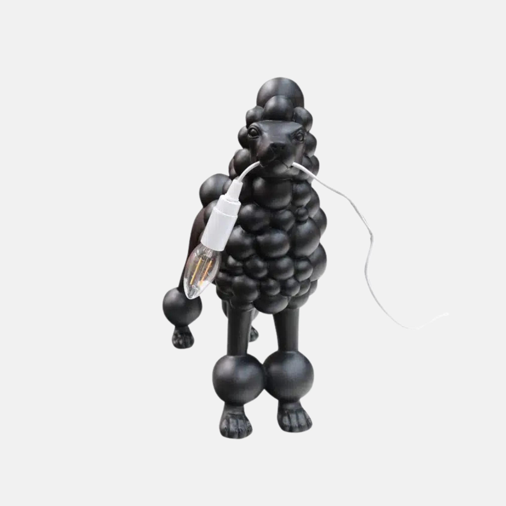 Poodle Table Lamp - Black