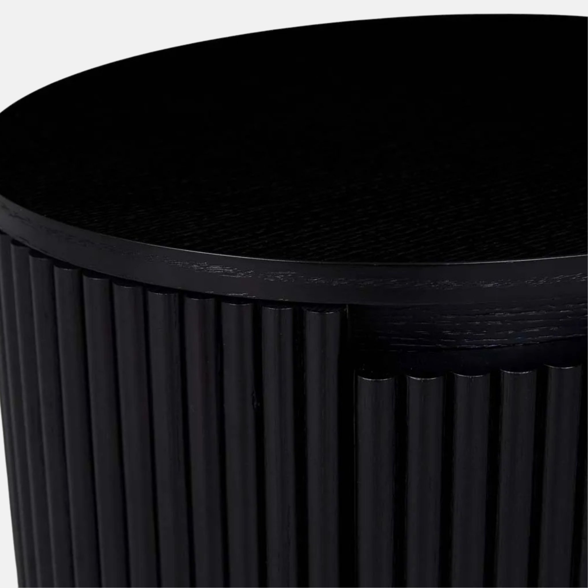 Benjamin Round Ripple Bedside - Black Oak