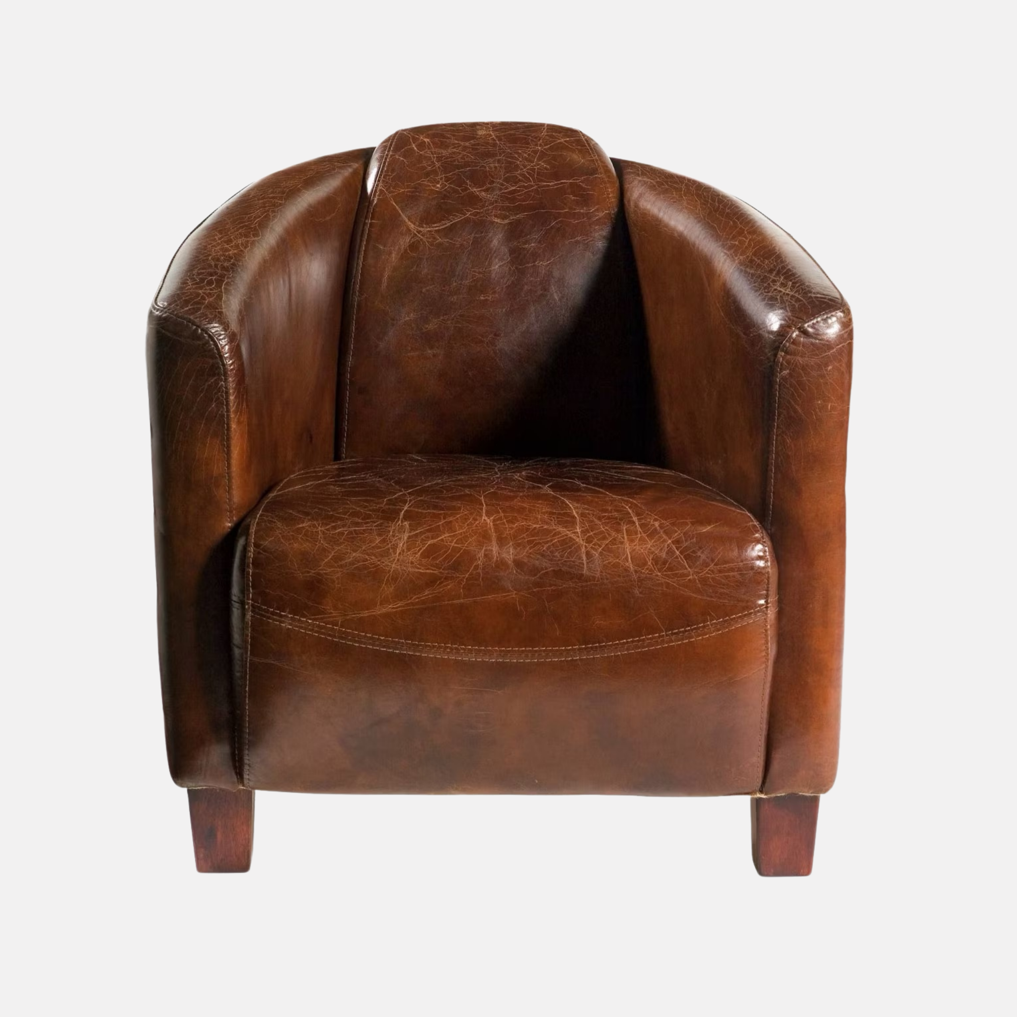 Rocket Leather Armchair - Cigar Brown