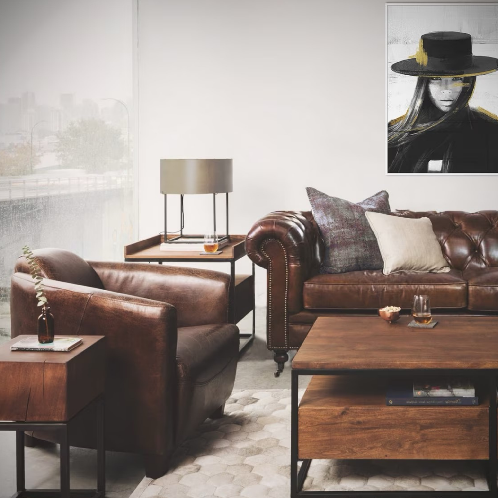 Rocket Leather Armchair - Cigar Brown