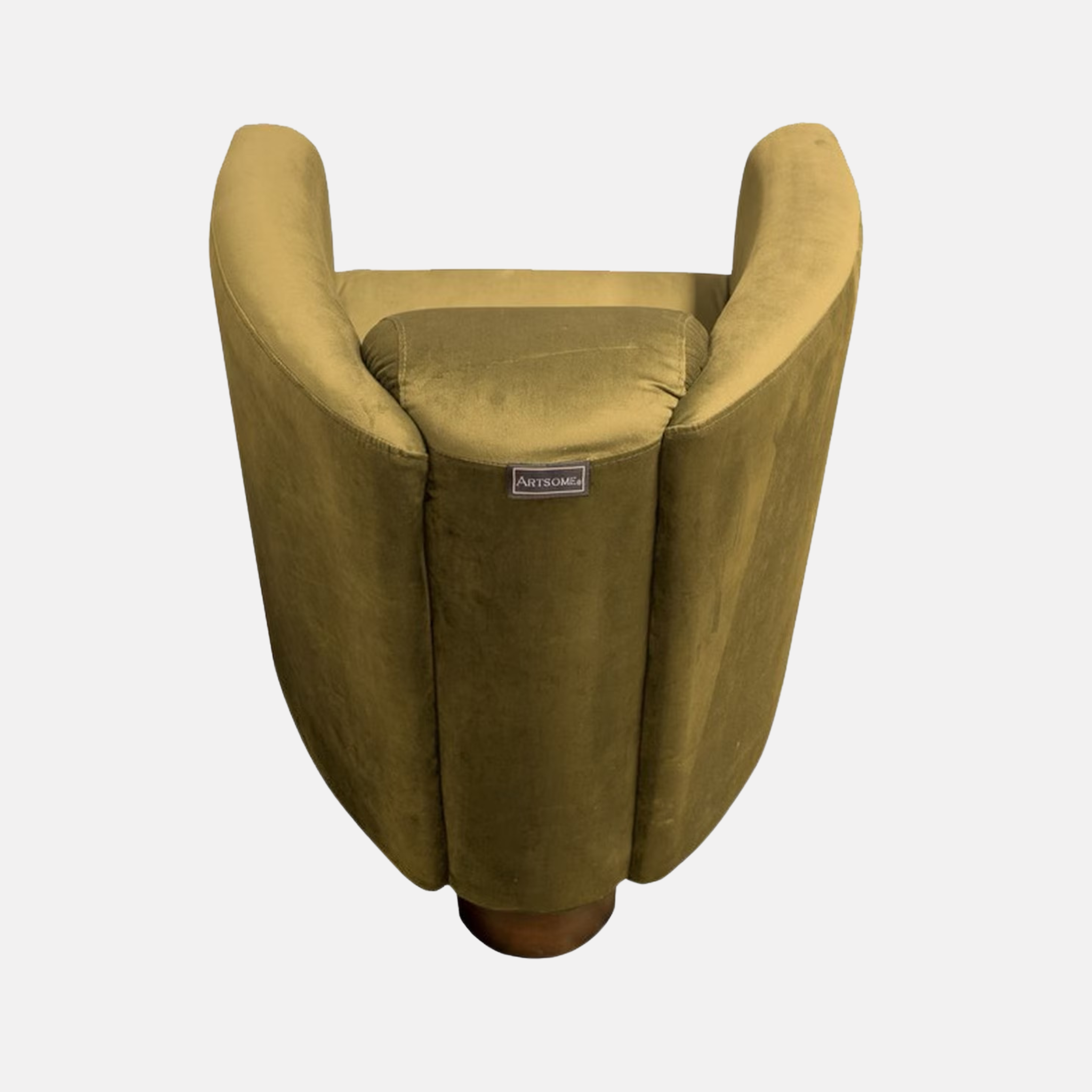 Rocket Velvet Tub Armchair - Mustard