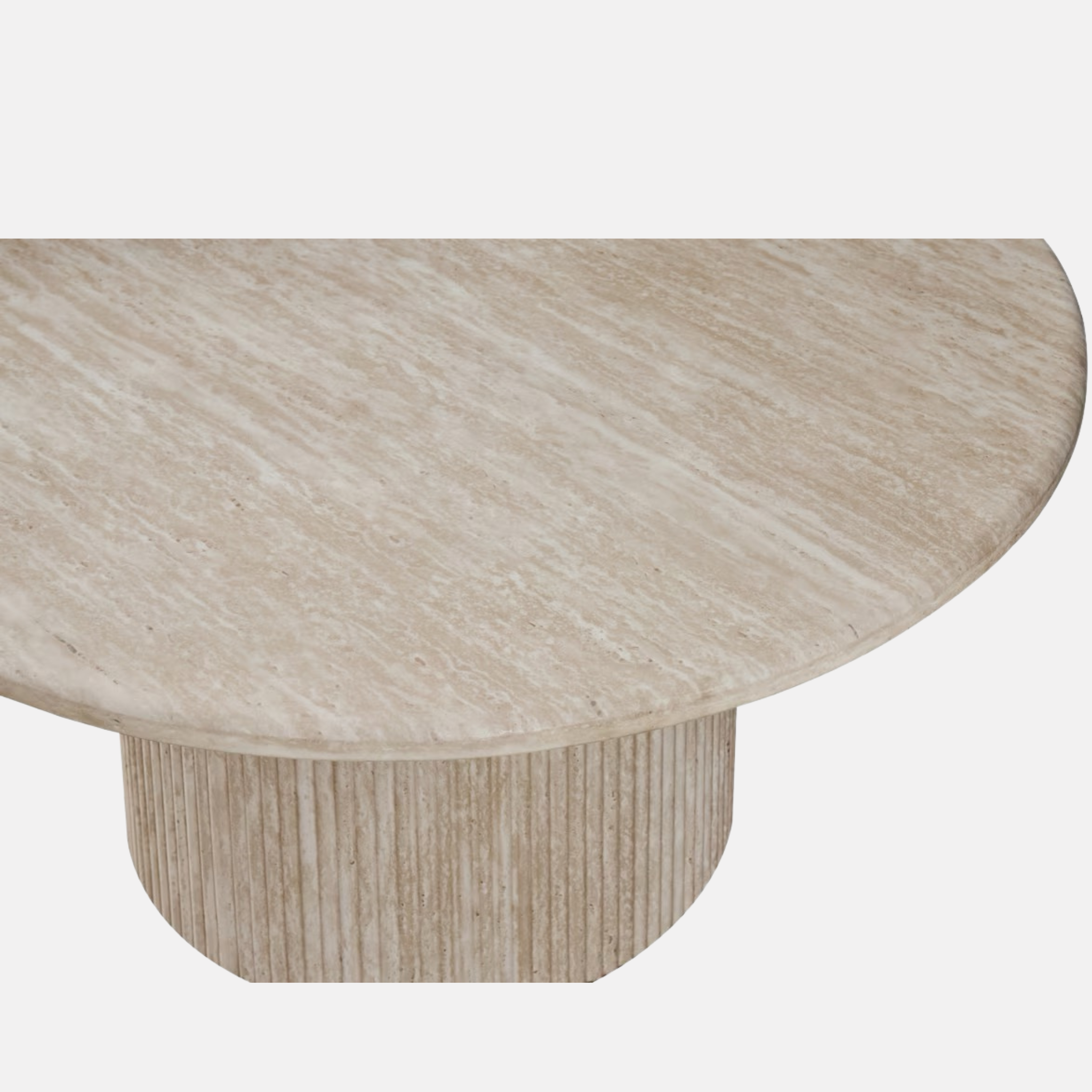 Round Travertine Coffee Table