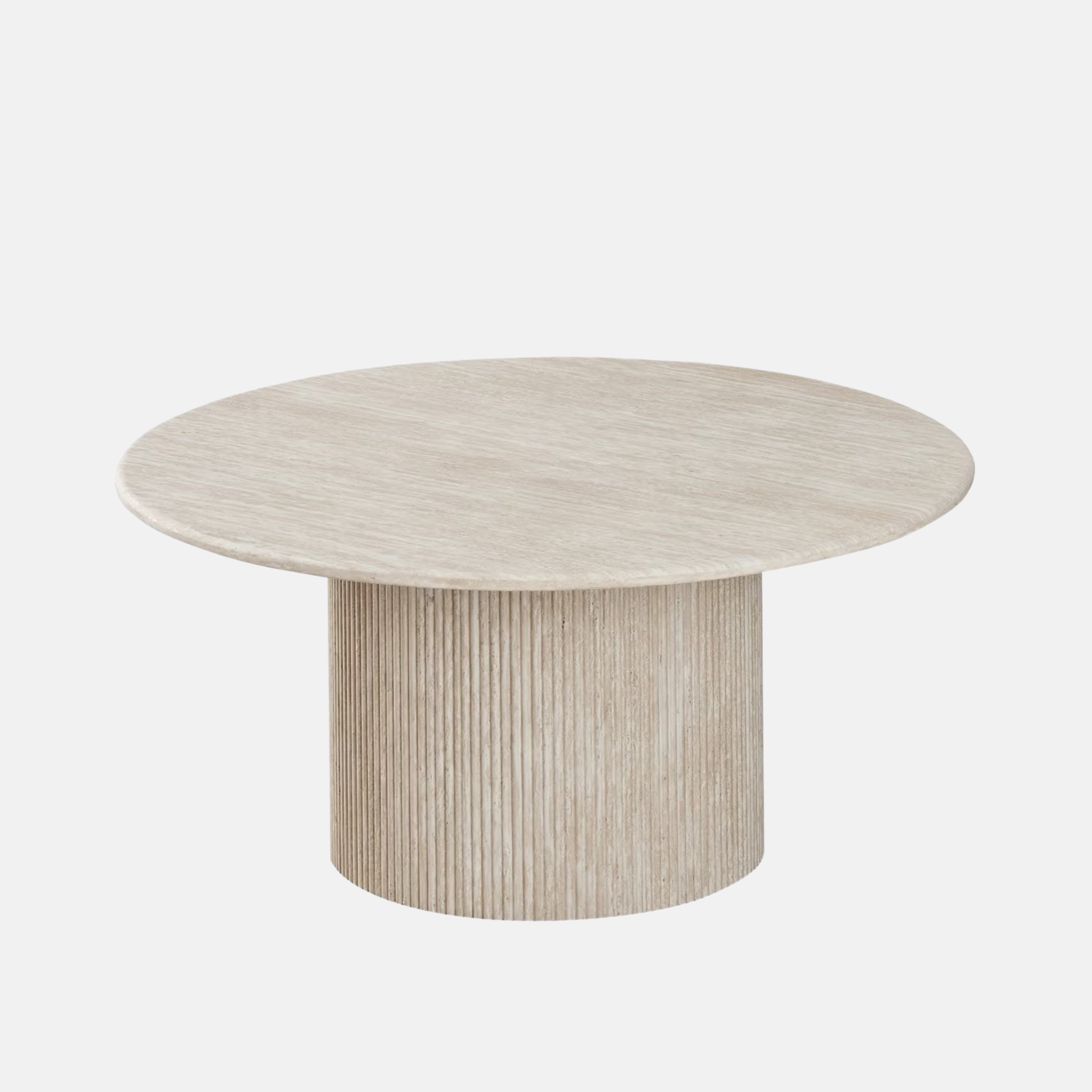 Round Travertine Coffee Table