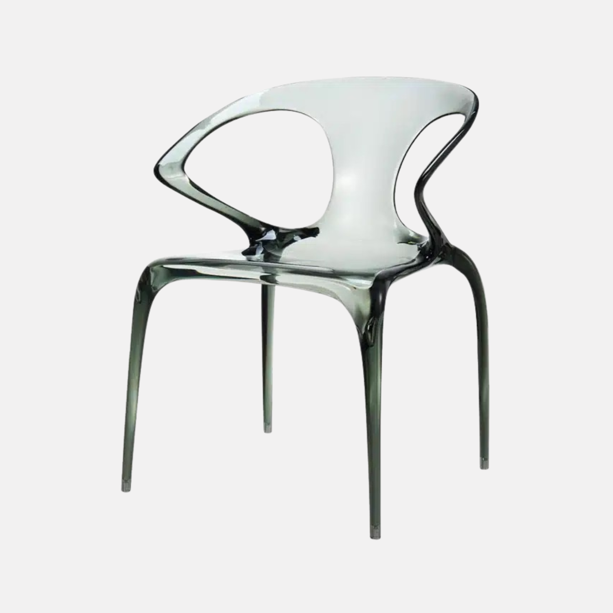 Saturn Clear Dining Chair Smoke