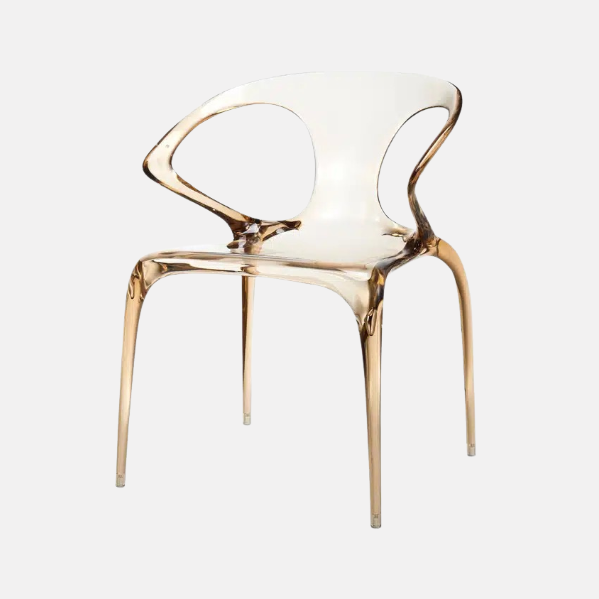 Saturn Clear Dining Chair Amber