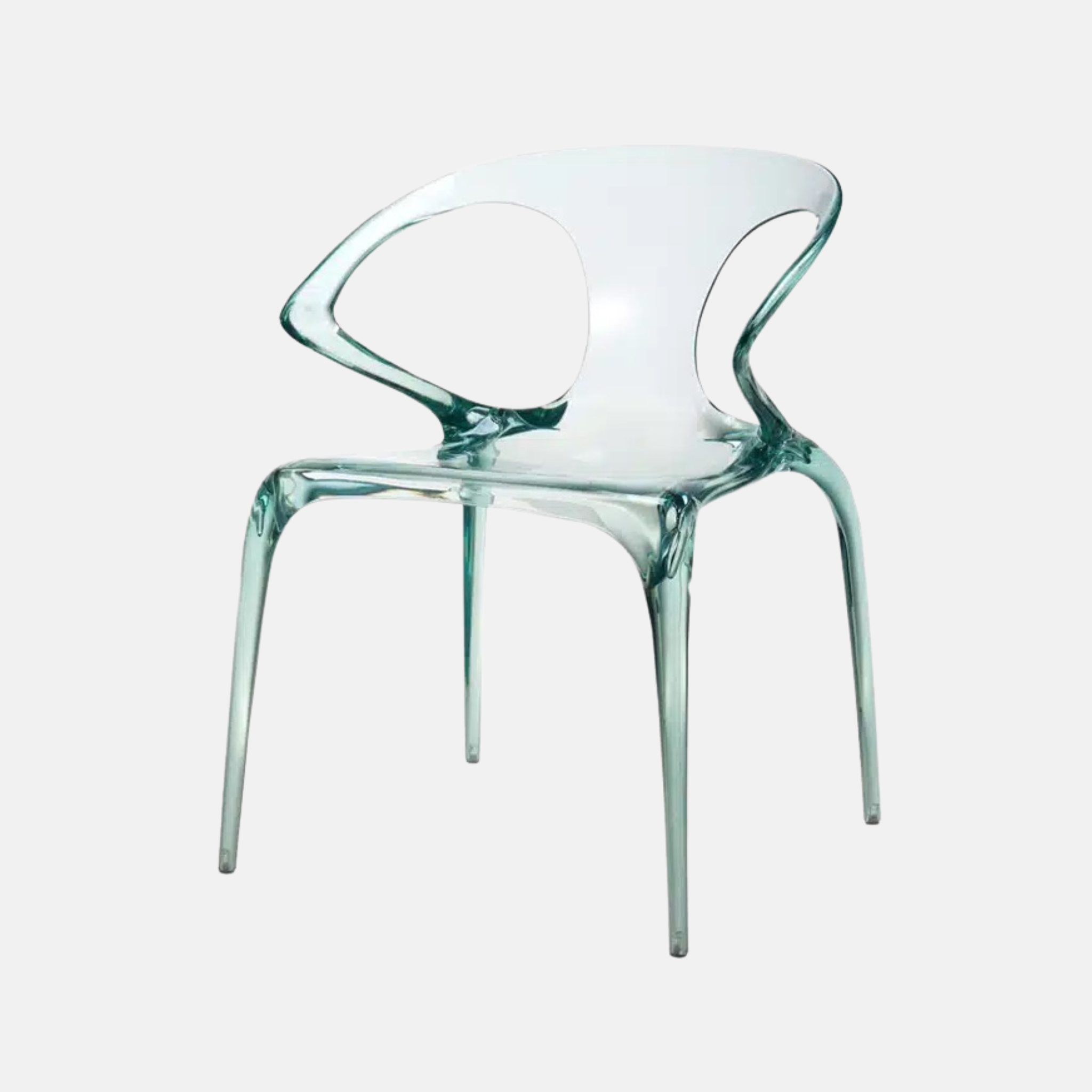 Saturn Clear Dining Chair Emerald