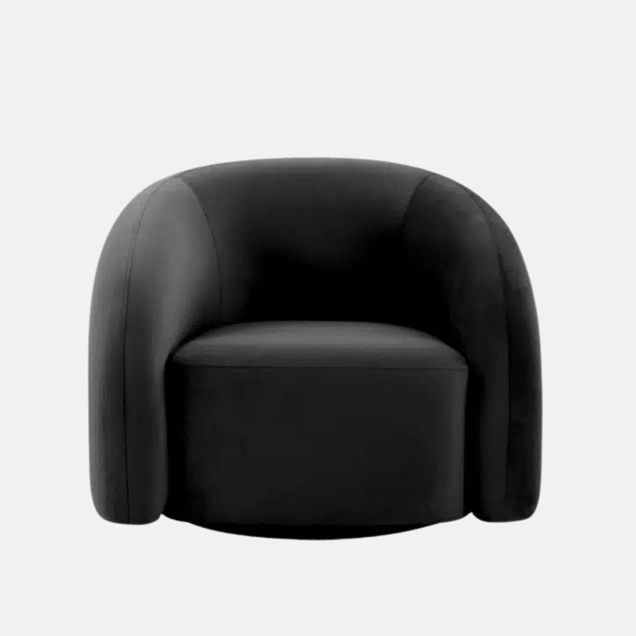 Seattle Velvet Swivel Armchair - Charcoal