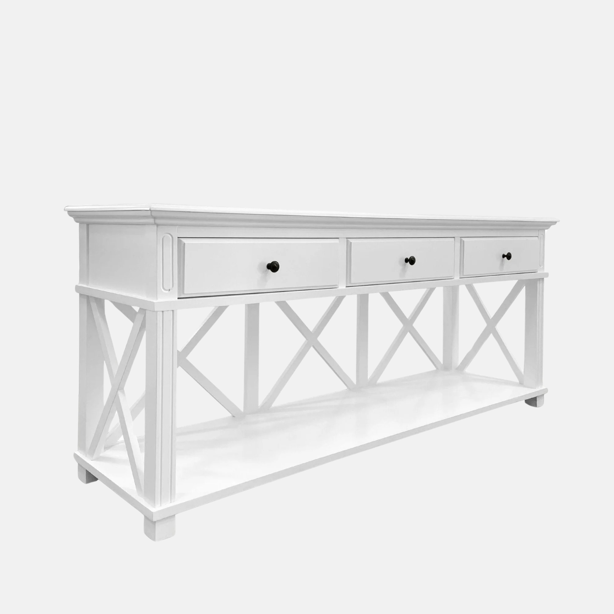Sorrento Three Drawer  Console - White