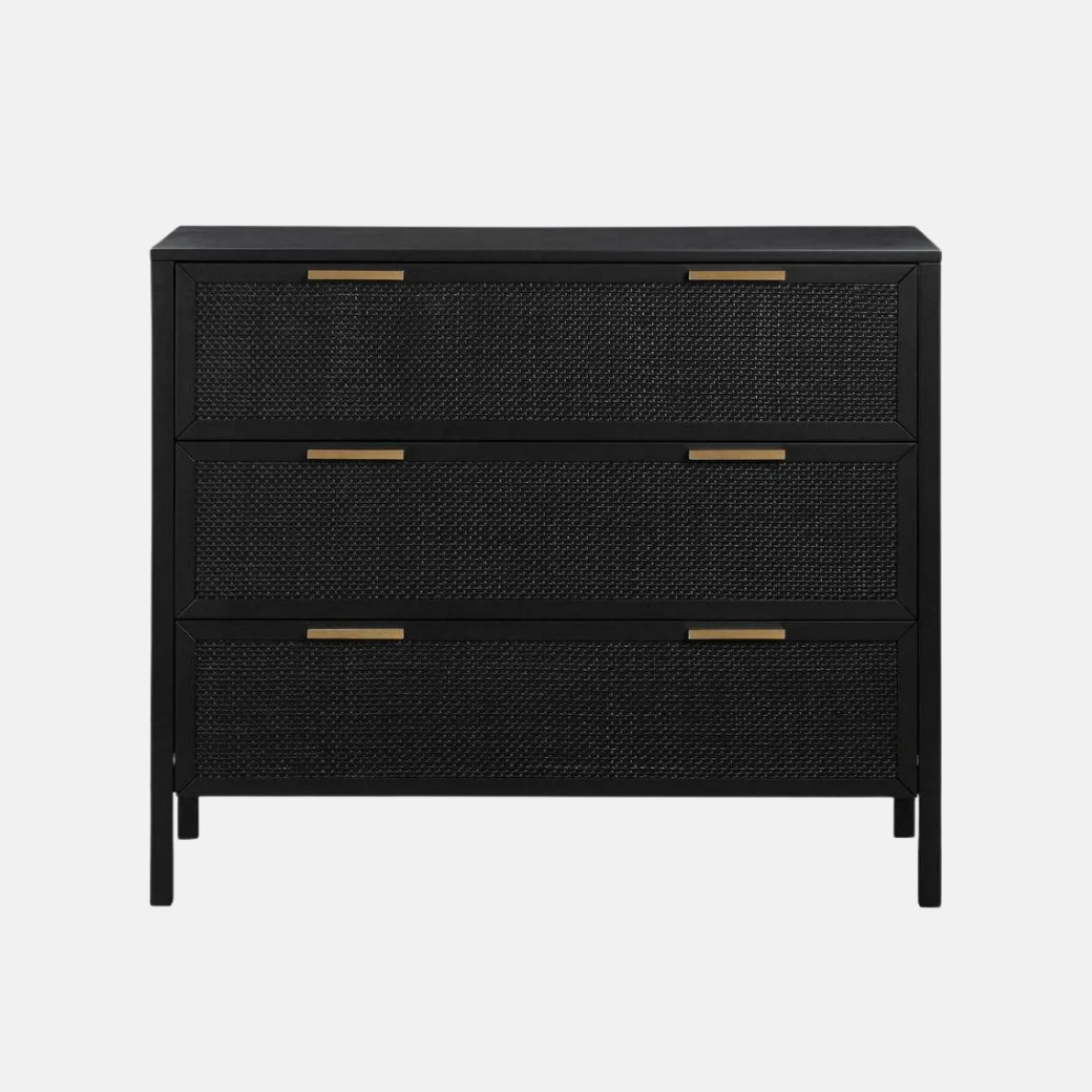 Stamford 3 Drawer Chest - Black