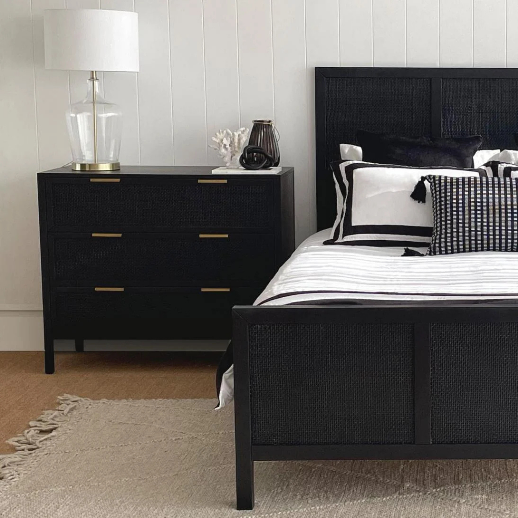 Stamford 3 Drawer Chest - Black