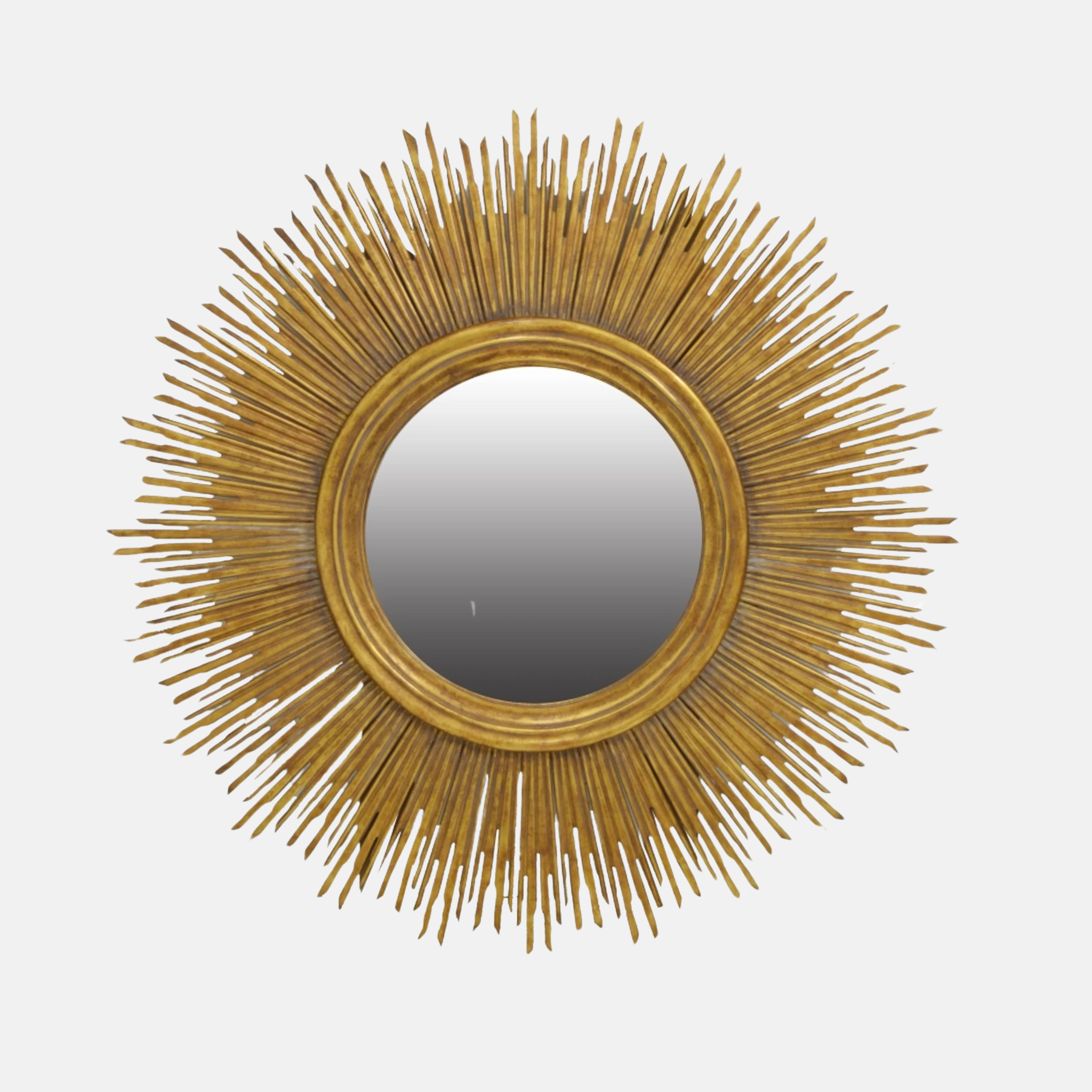 Sunburst Round Mirror - Gold
