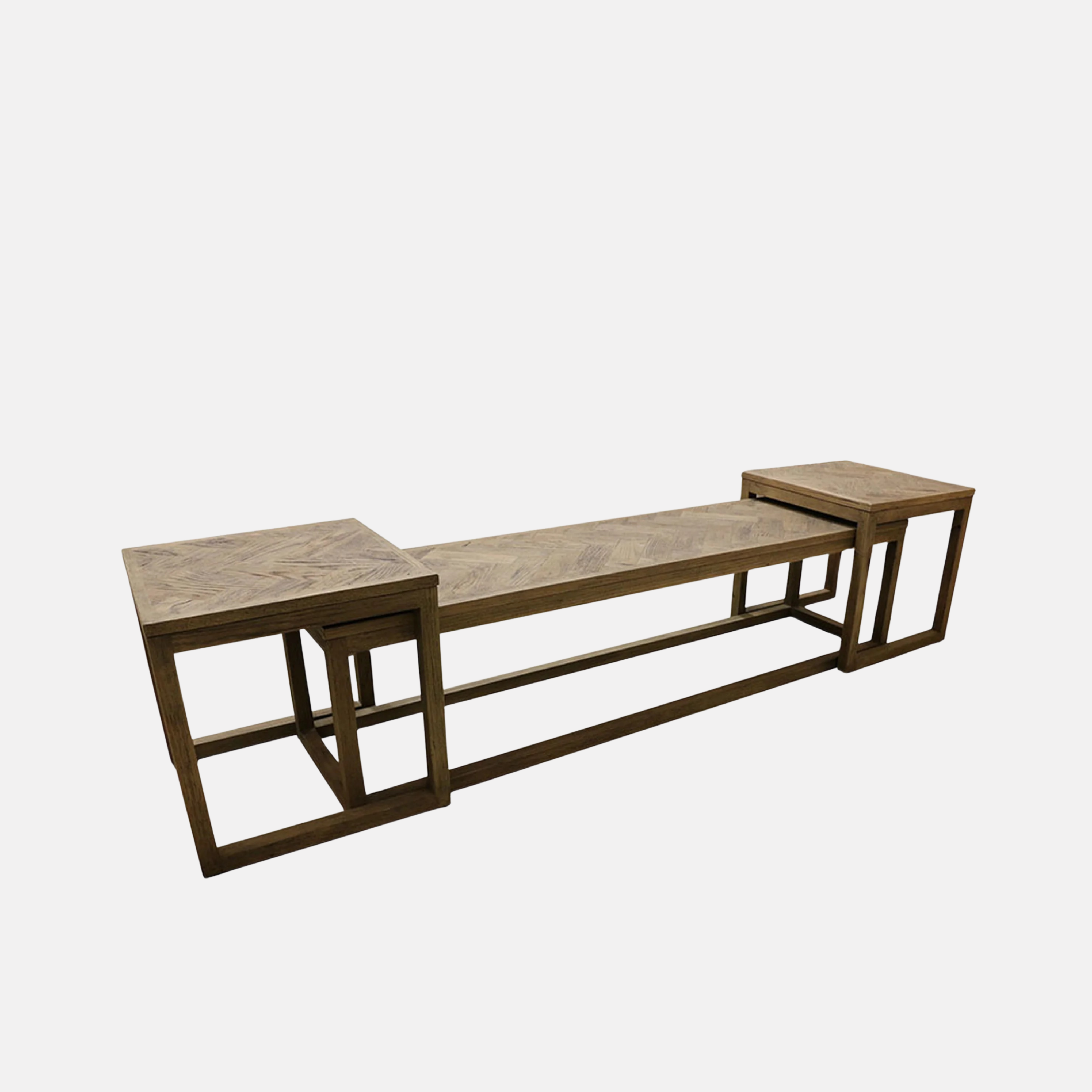 TRIPLETTE COFFEE TABLE OAK