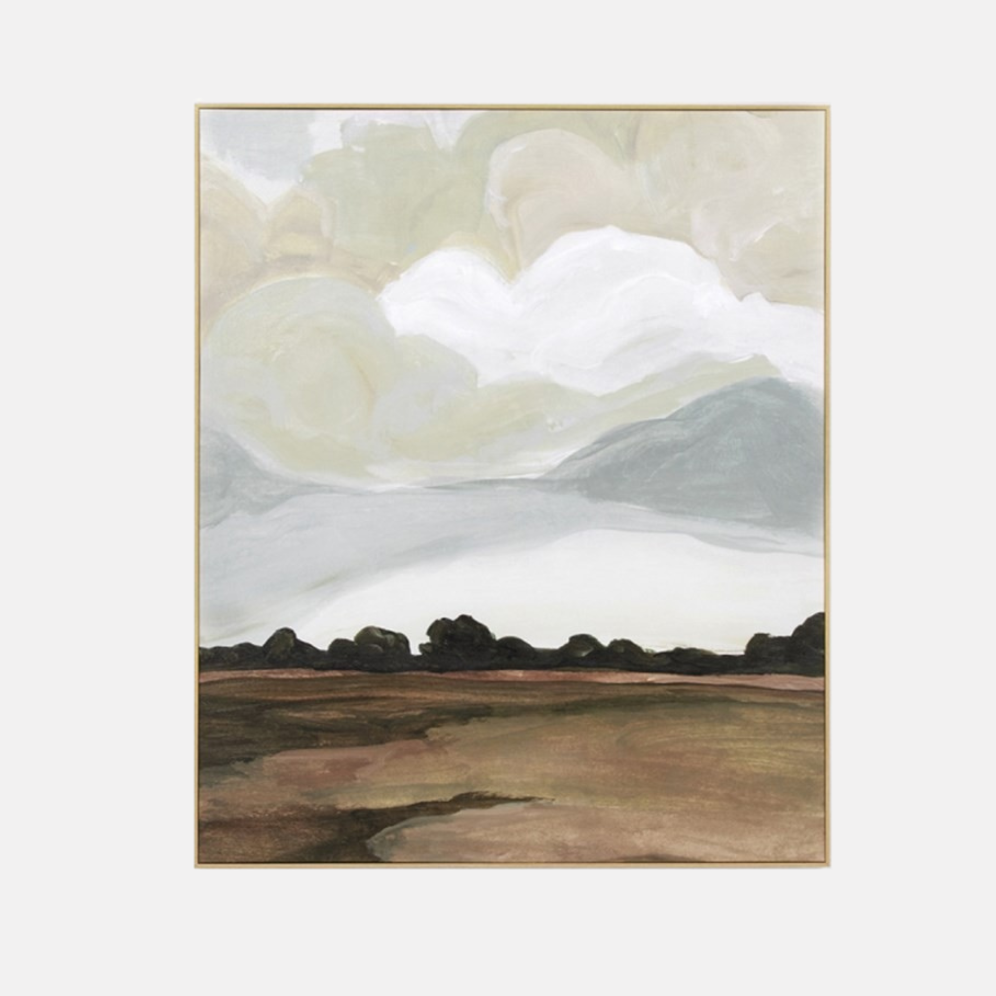 Canvas Tranquil Field Green -  Framed