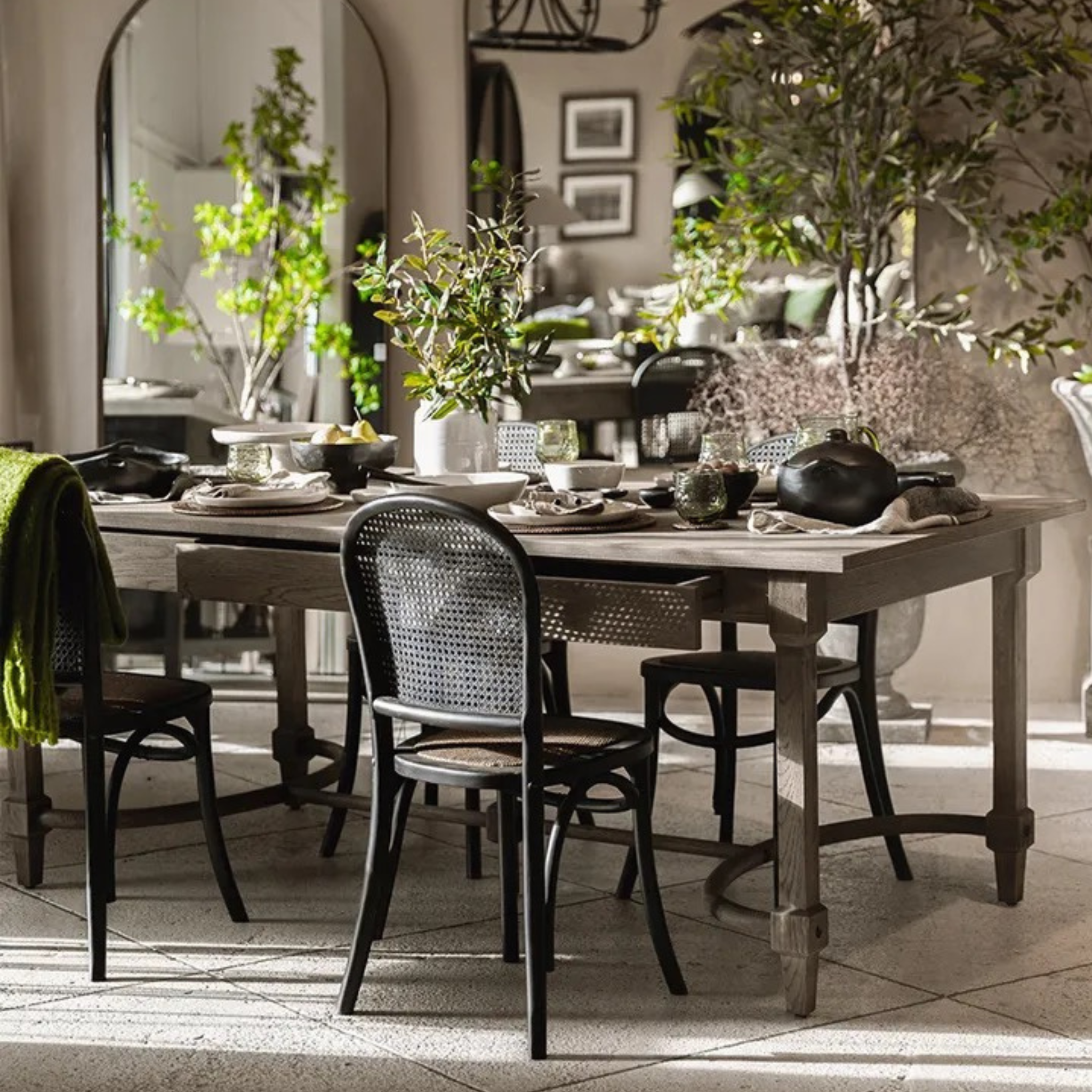 Trixie Oak Dining Table/Desk