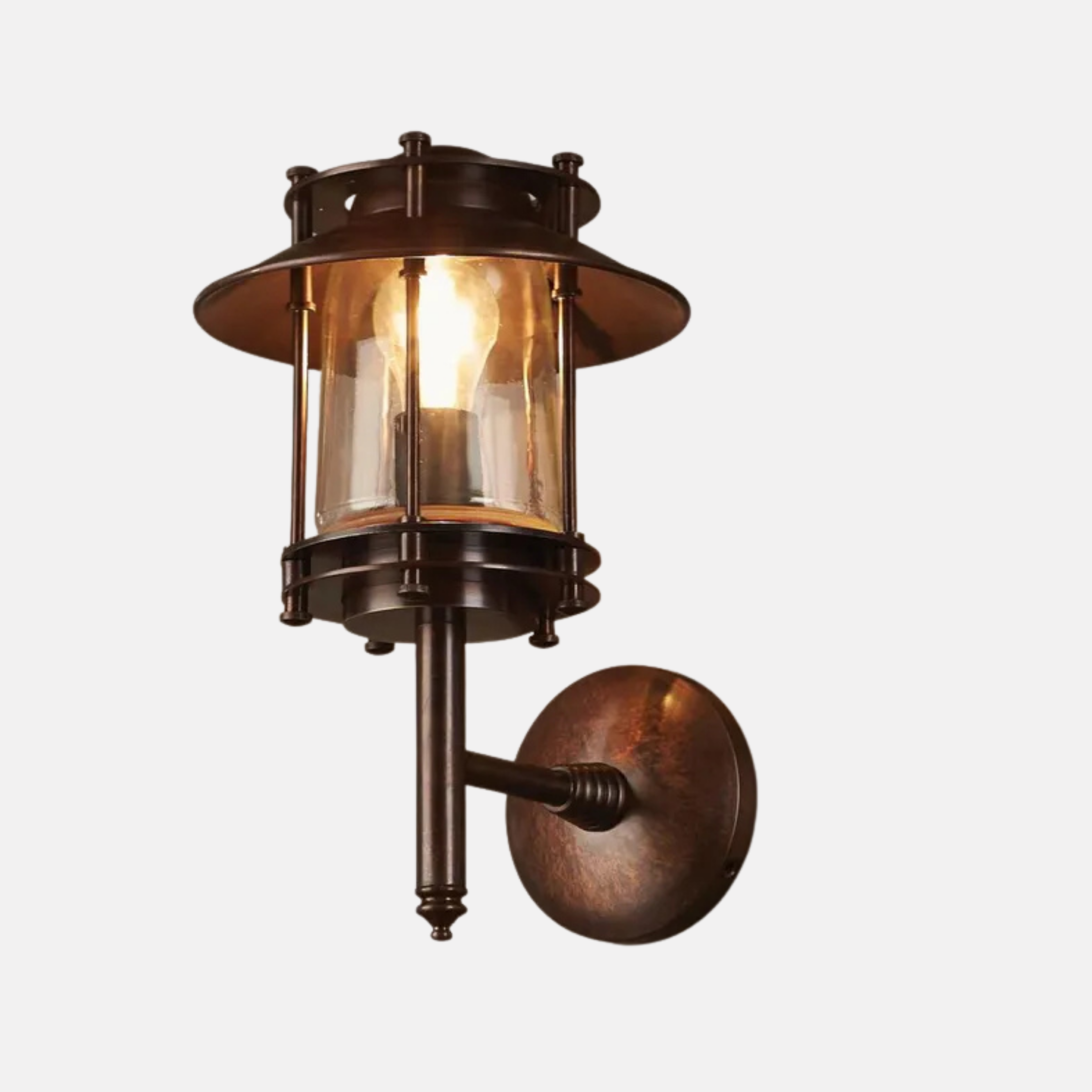Turner Outdoor Wall Light Dark Brass
