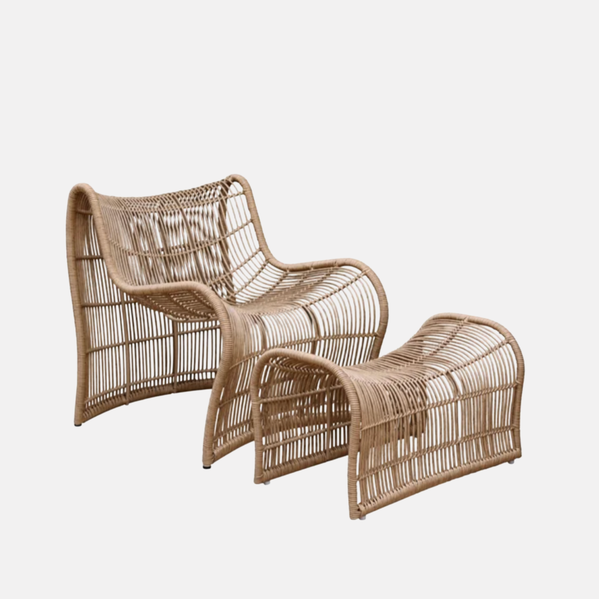 Wave Footstool - Natural