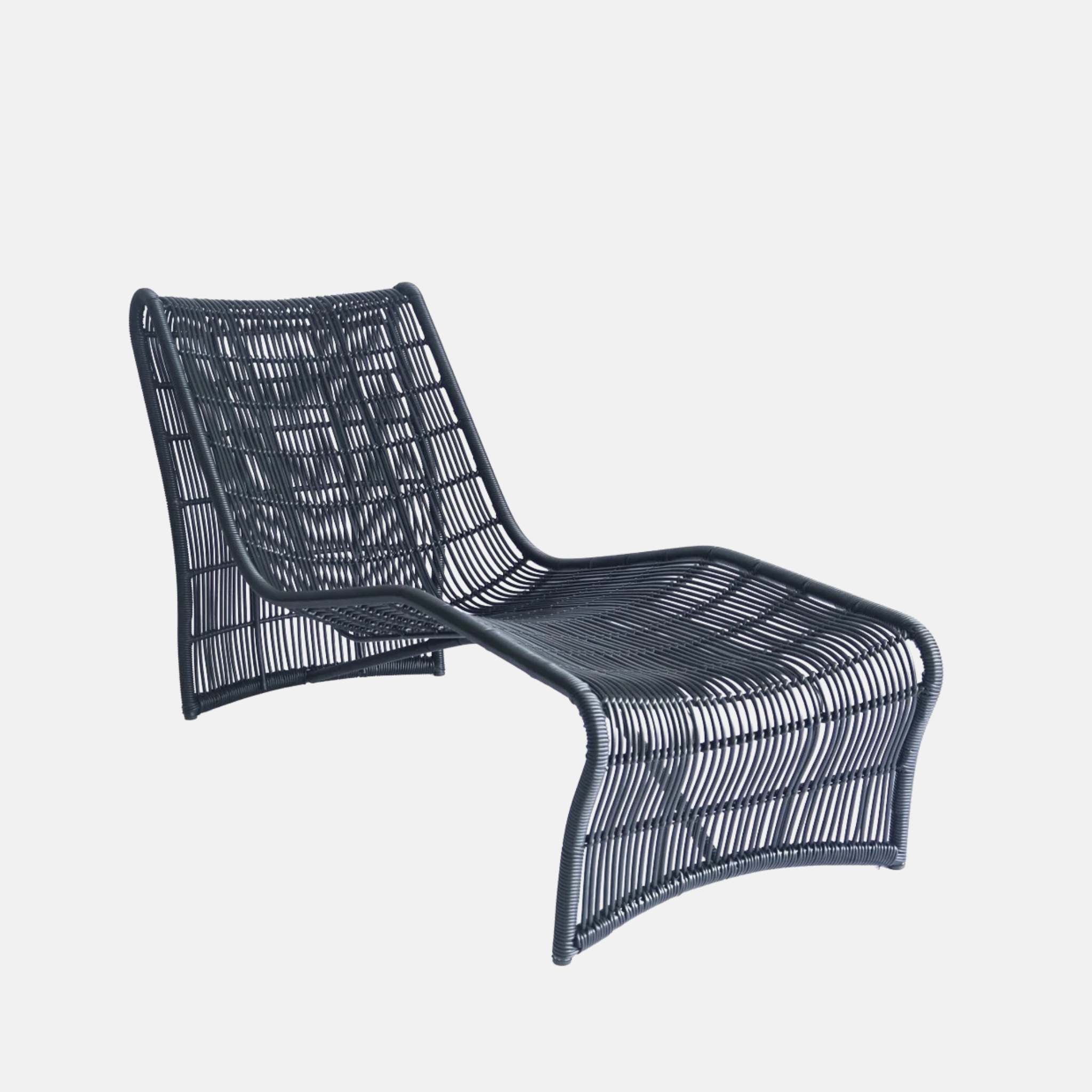 Wave Outdoor Lounger - Black