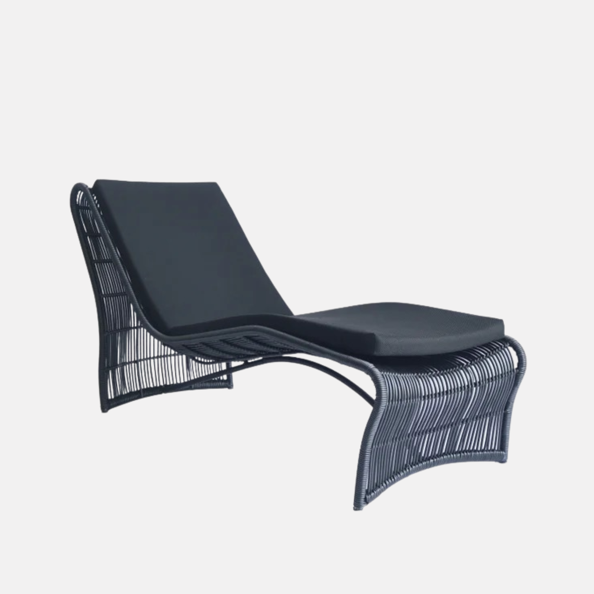 Wave Outdoor Lounger - Black