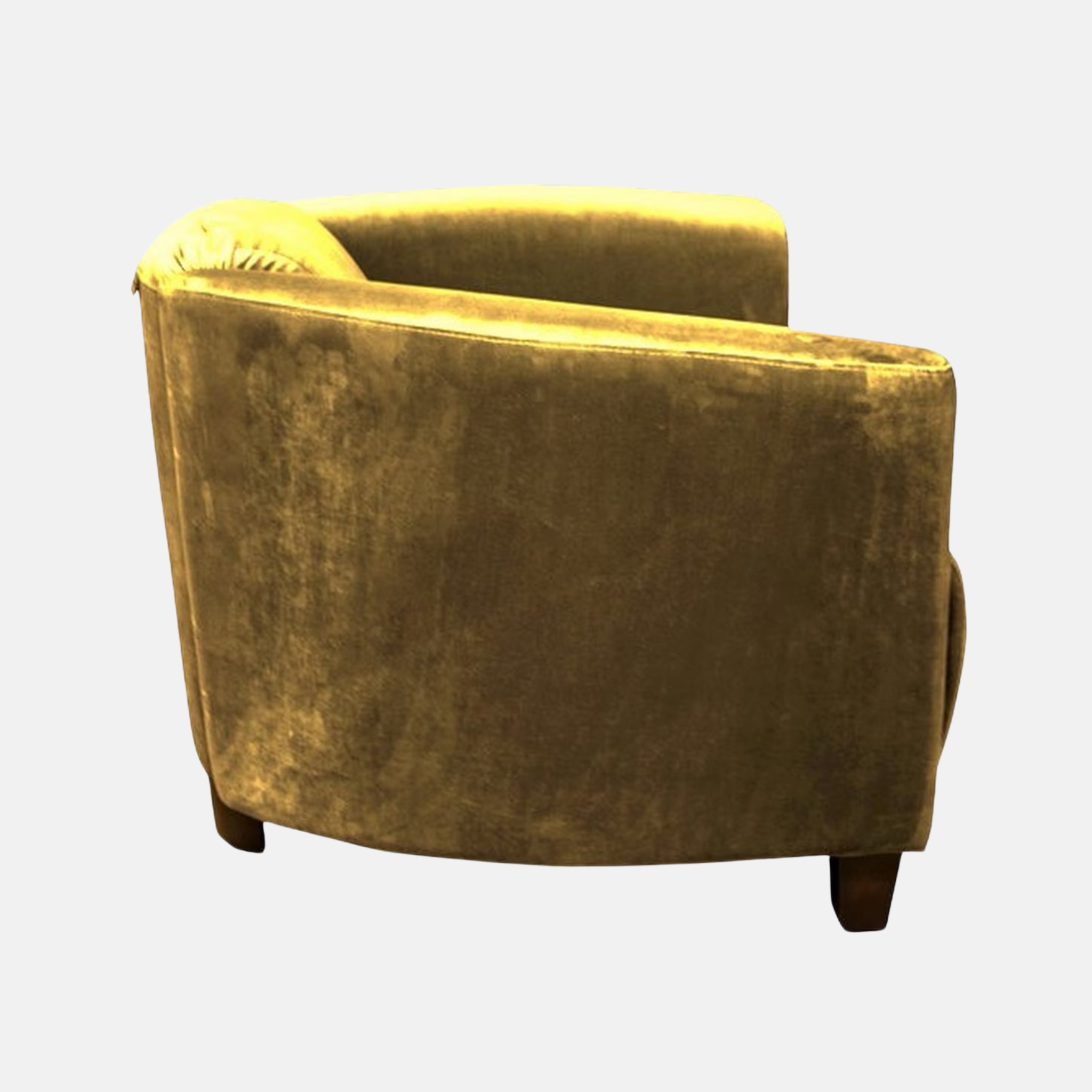 Rocket Velvet Tub Armchair - Mustard