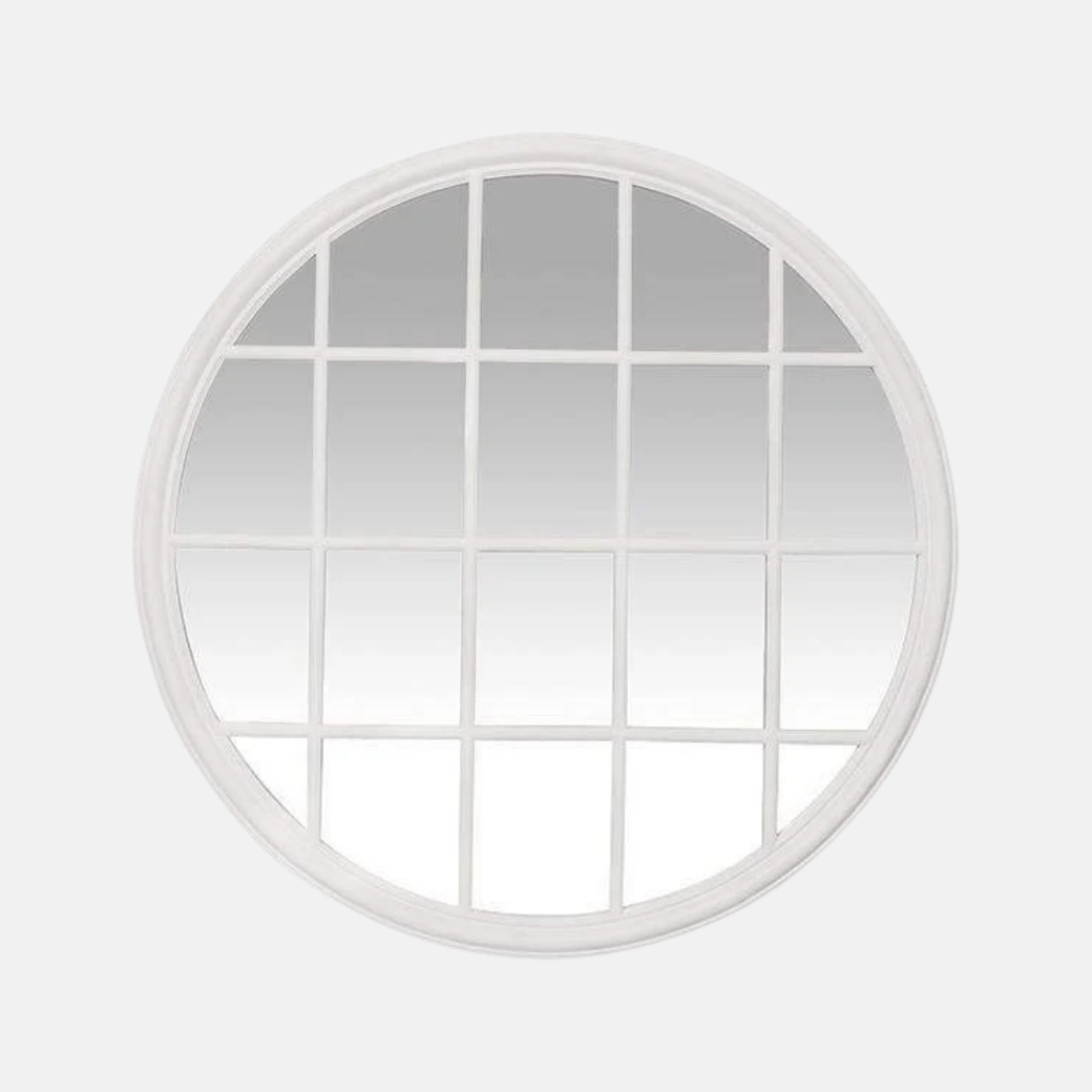 Hamptons Paned Round Mirror