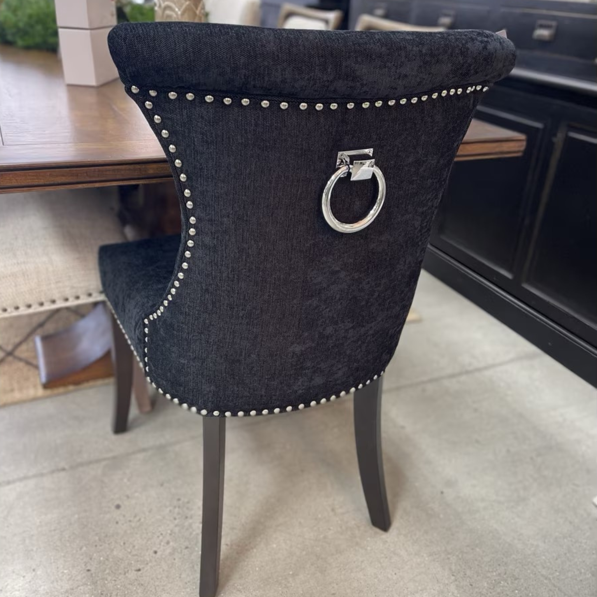 Largo Ring Back Dining Chair - Black