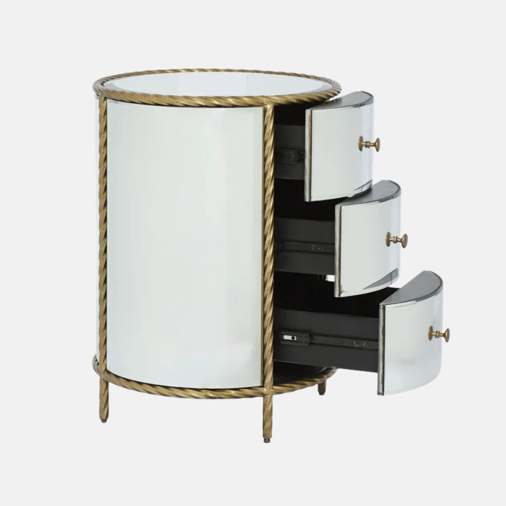 Palais Mirrored Bedside Table
