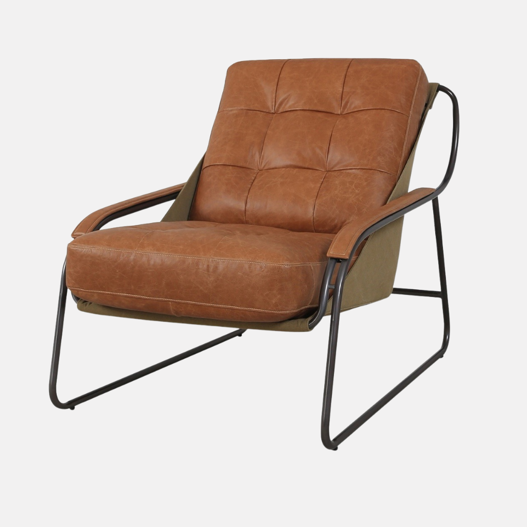 Pandora Leather Armchair - Brown
