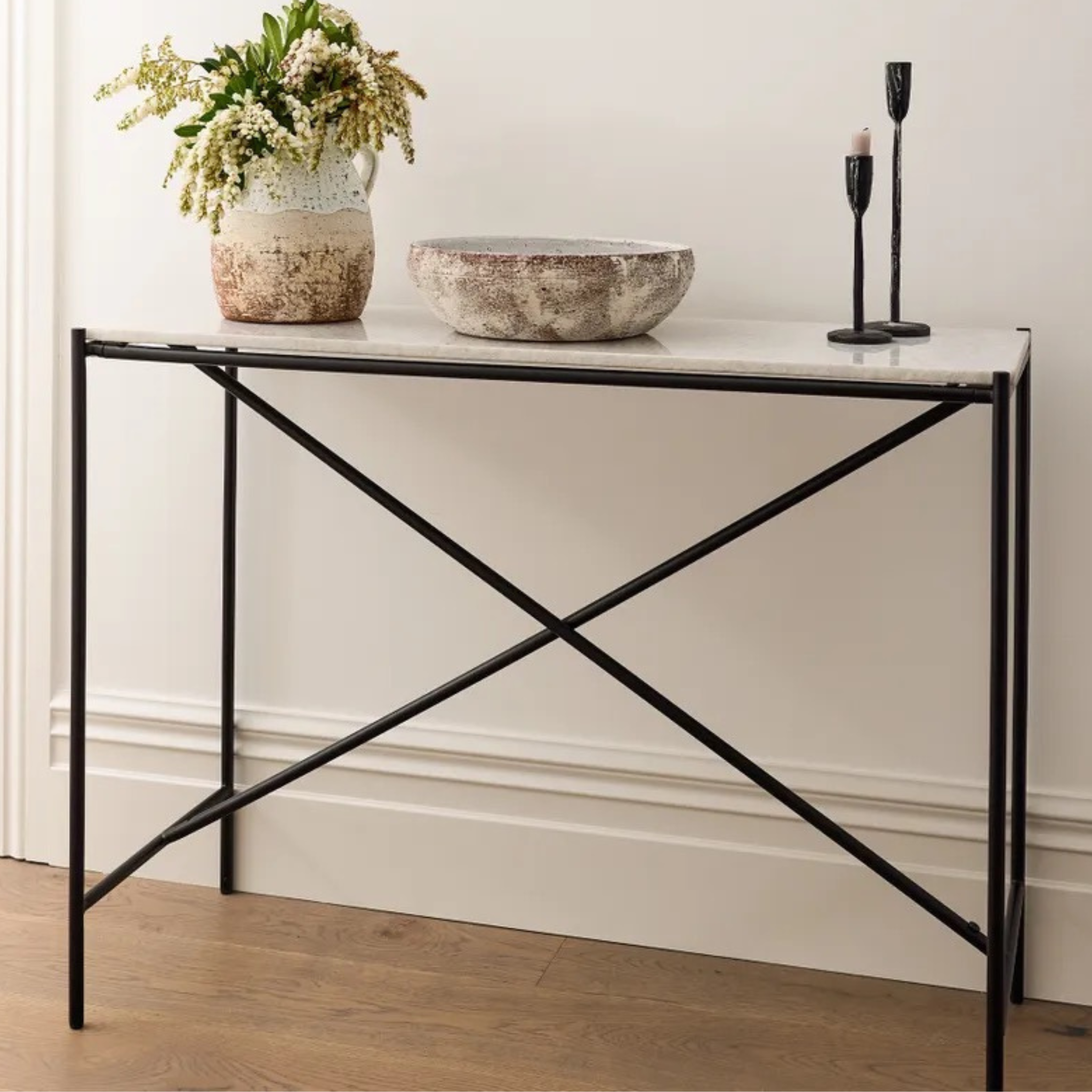 Calypso Iron & Marble Console