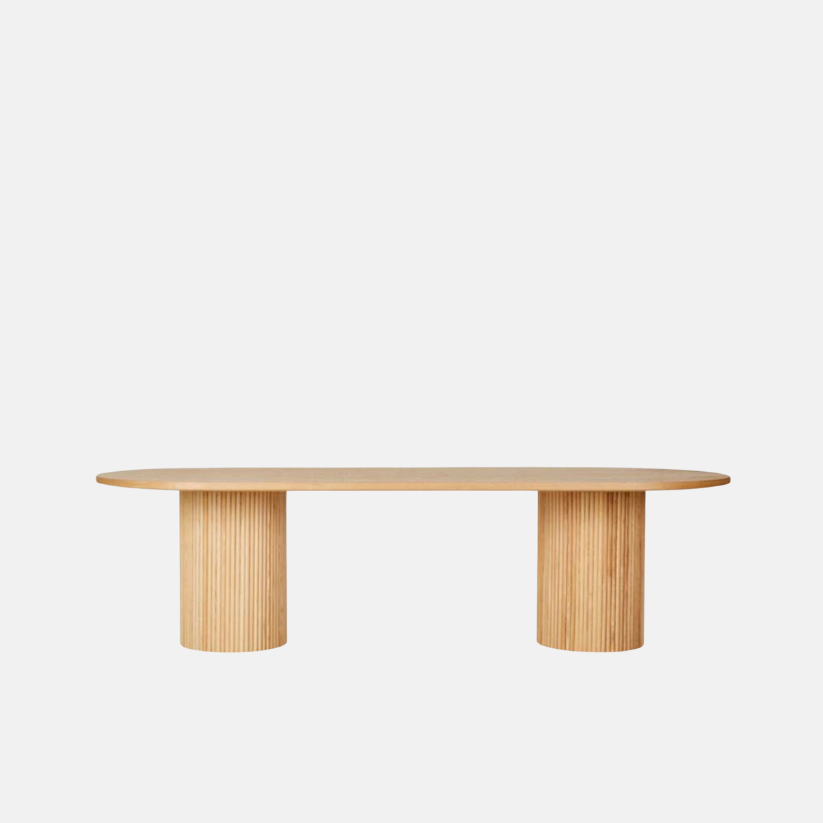 Benjamin Ripple Oval Dining Table - Natural Ash