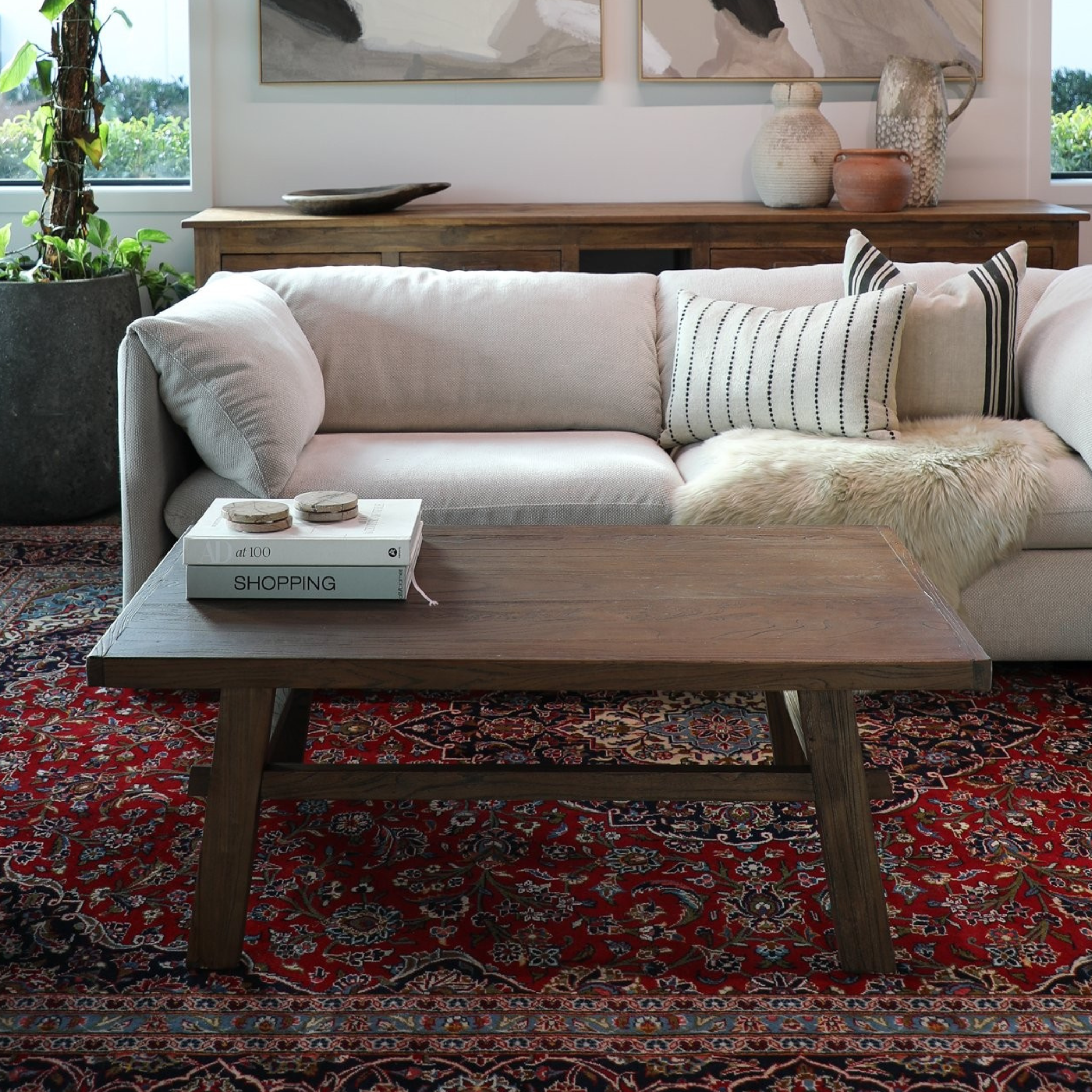 Parq Rectangle Coffee Table - Walnut