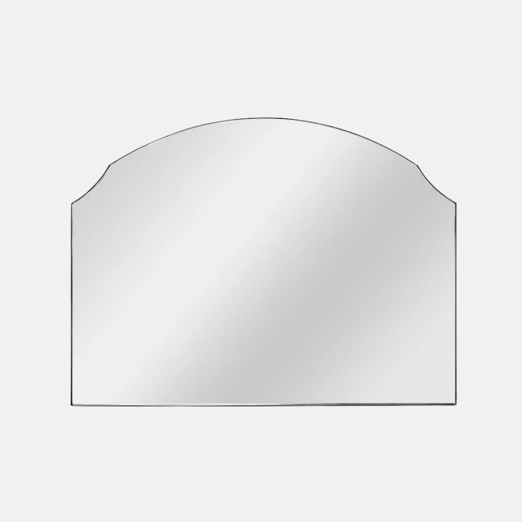 Black Arched Mantle Mirror