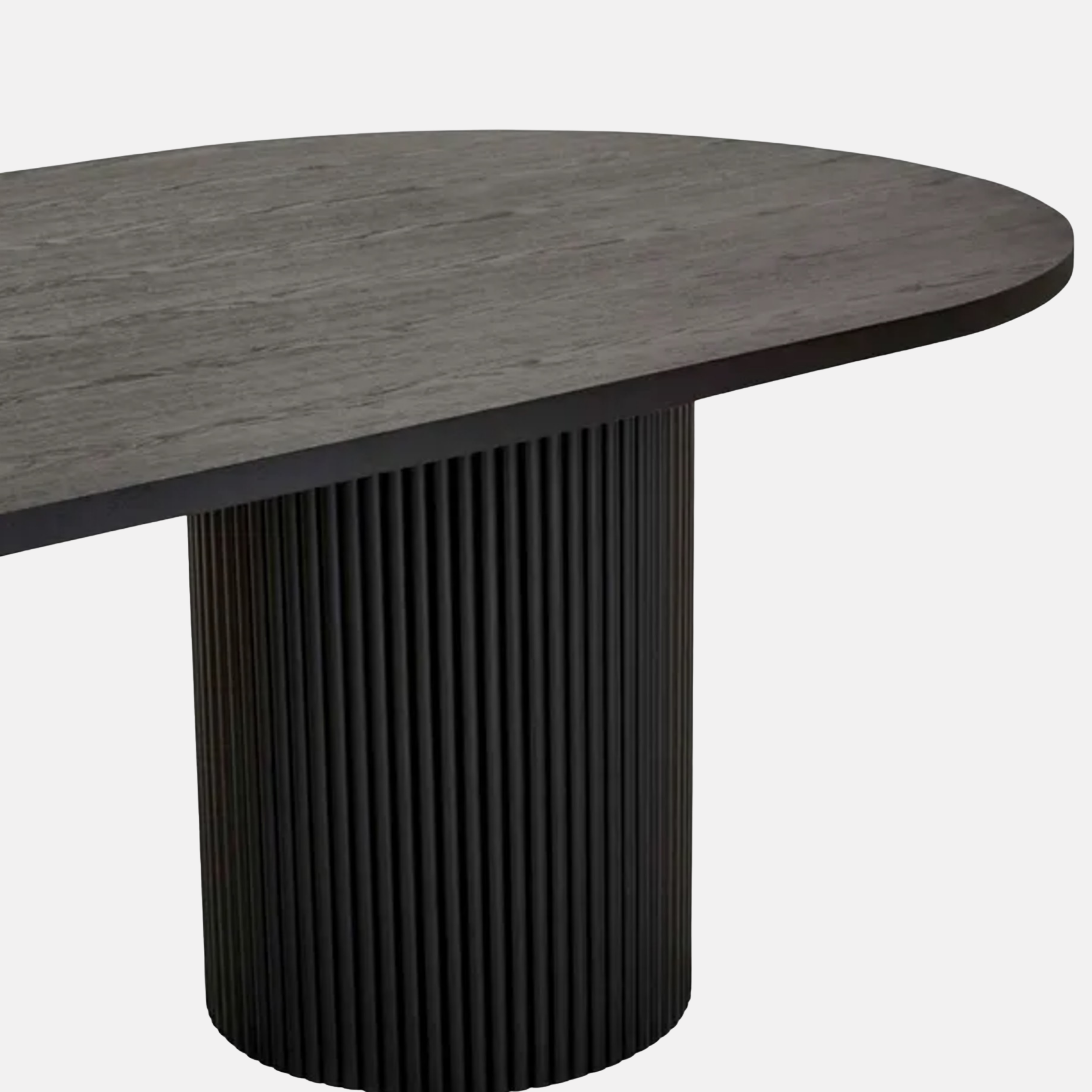 Benjamin Ripple Oval Dining Table - Black