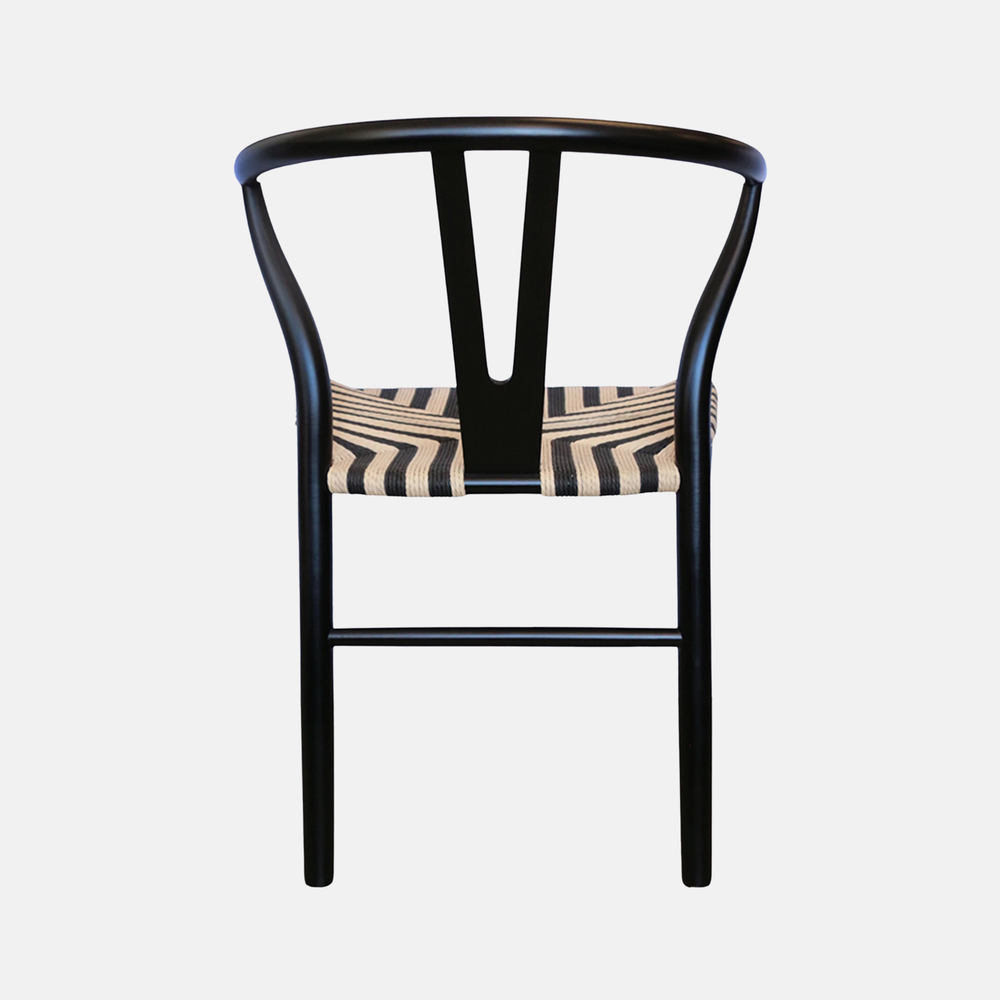 Wishbone Dining Chair Black and Natural