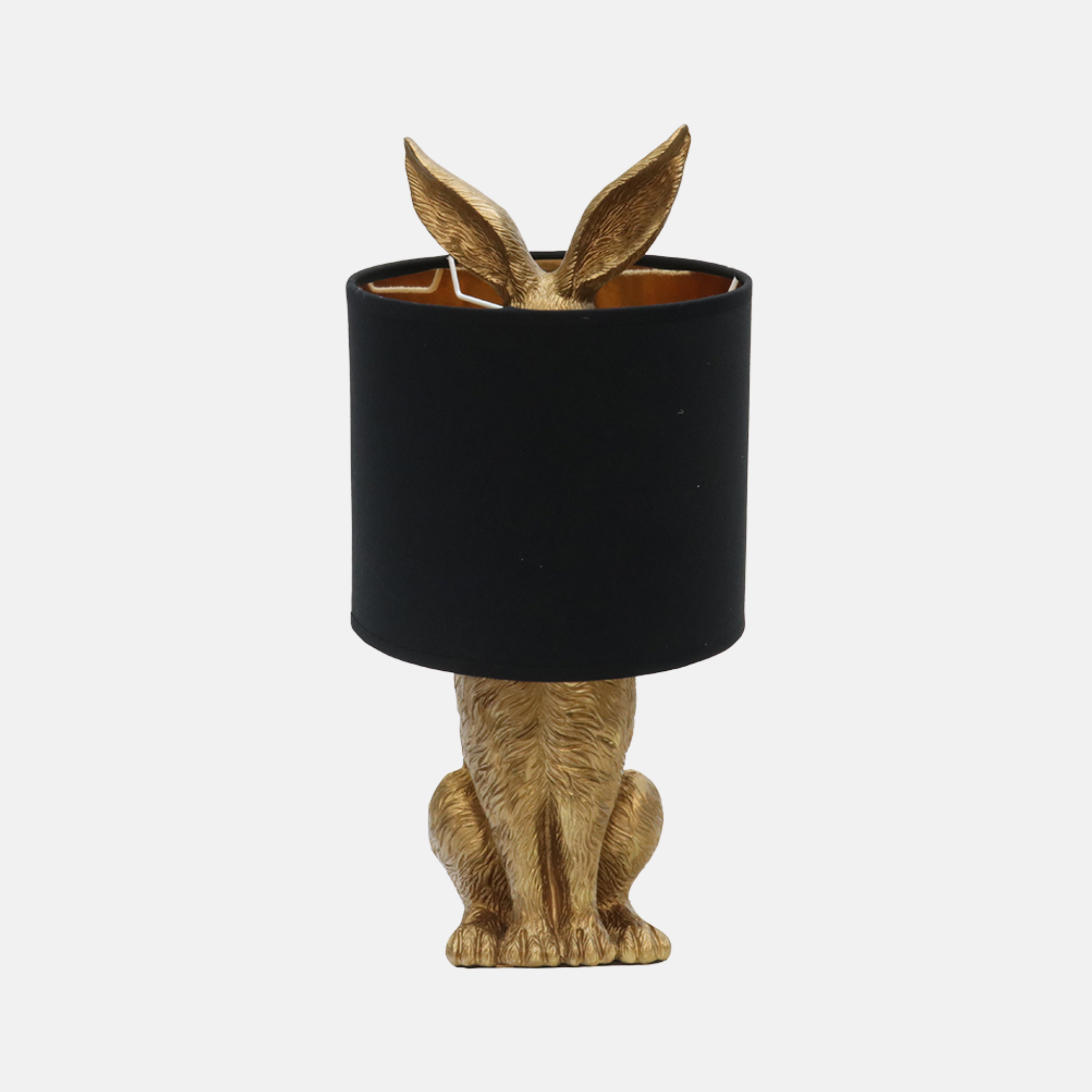 Bunny Lamp - Black & Gold
