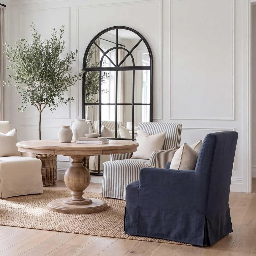 Clifton Slipcover Dining Chair With Arms