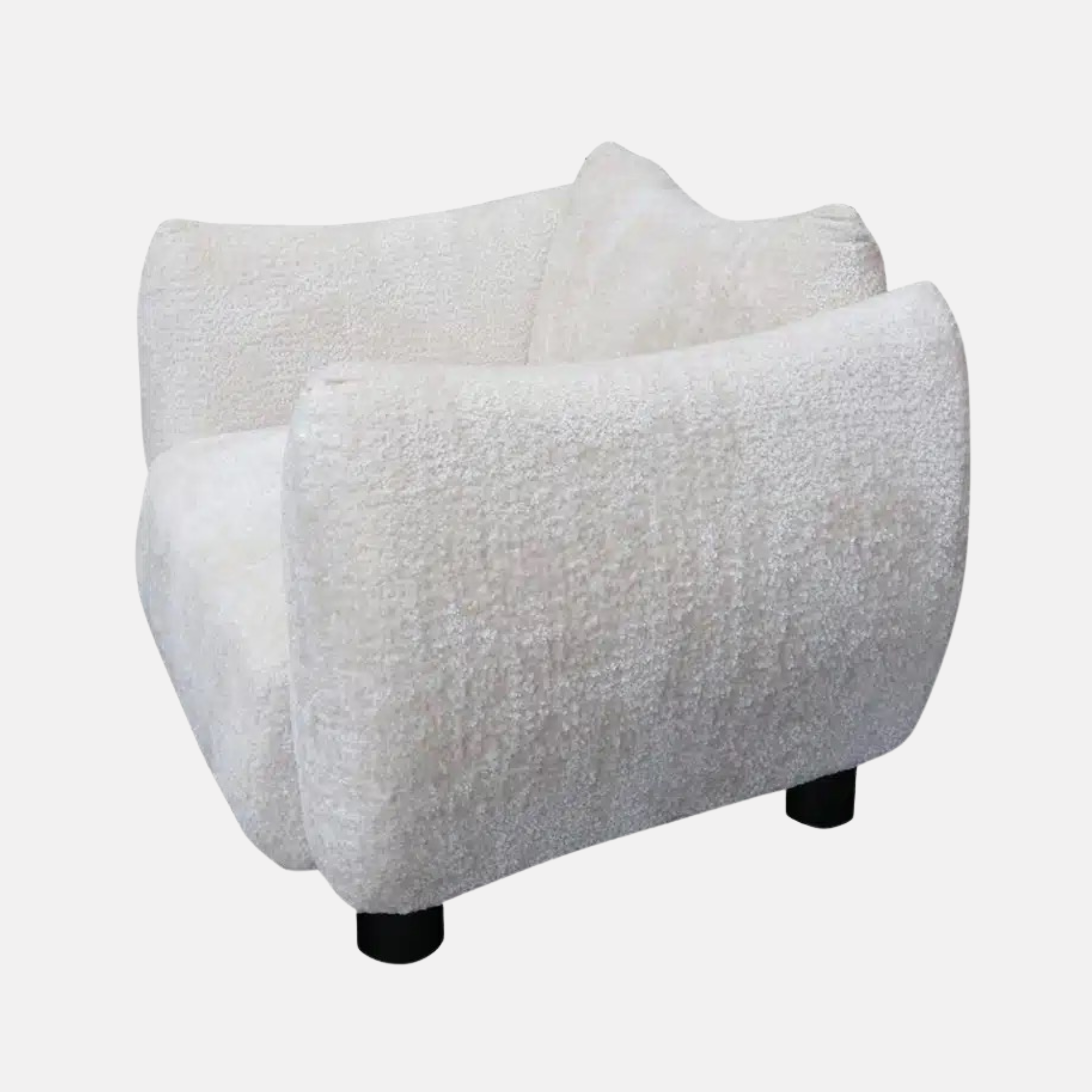 Maui Velvet Armchair - Ivory