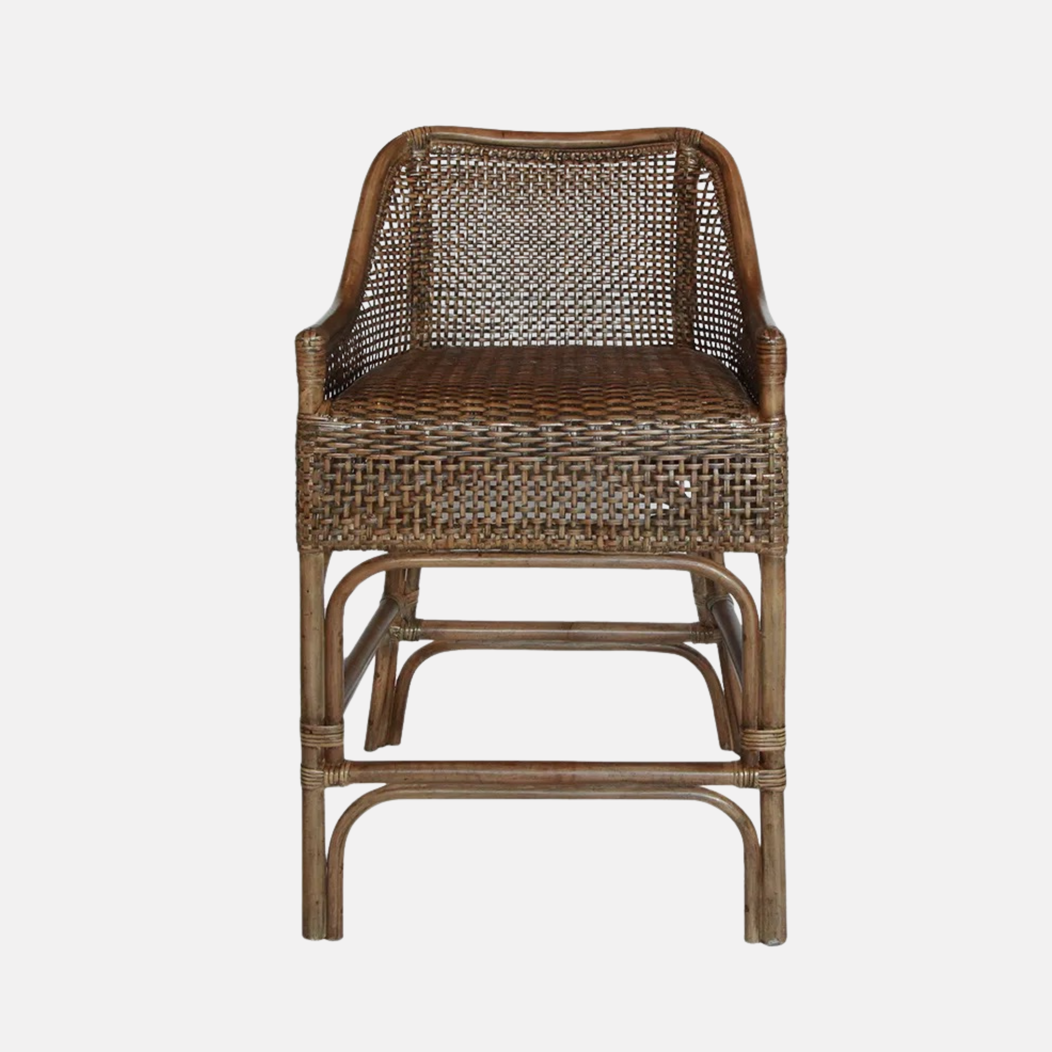 Albany Rattan Barstool - Brown
