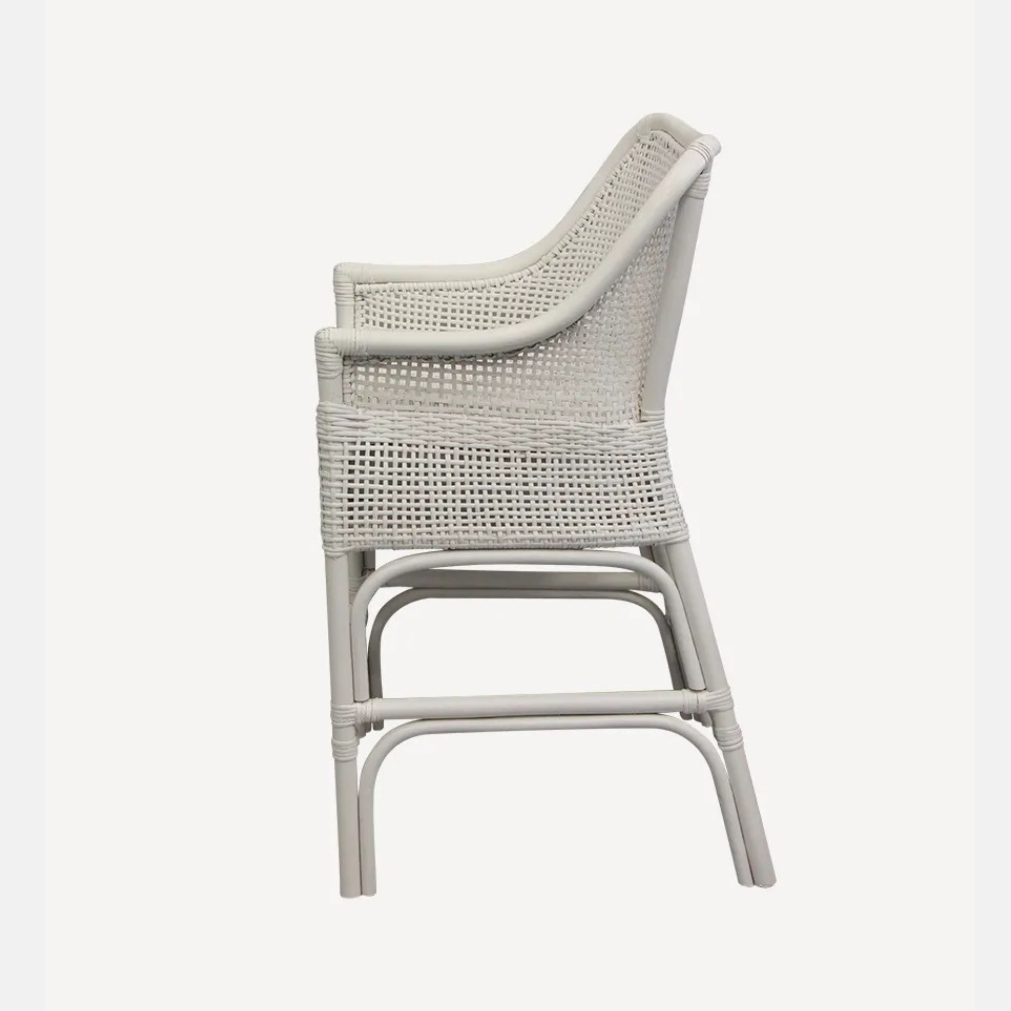 Albany Rattan Barstool - White