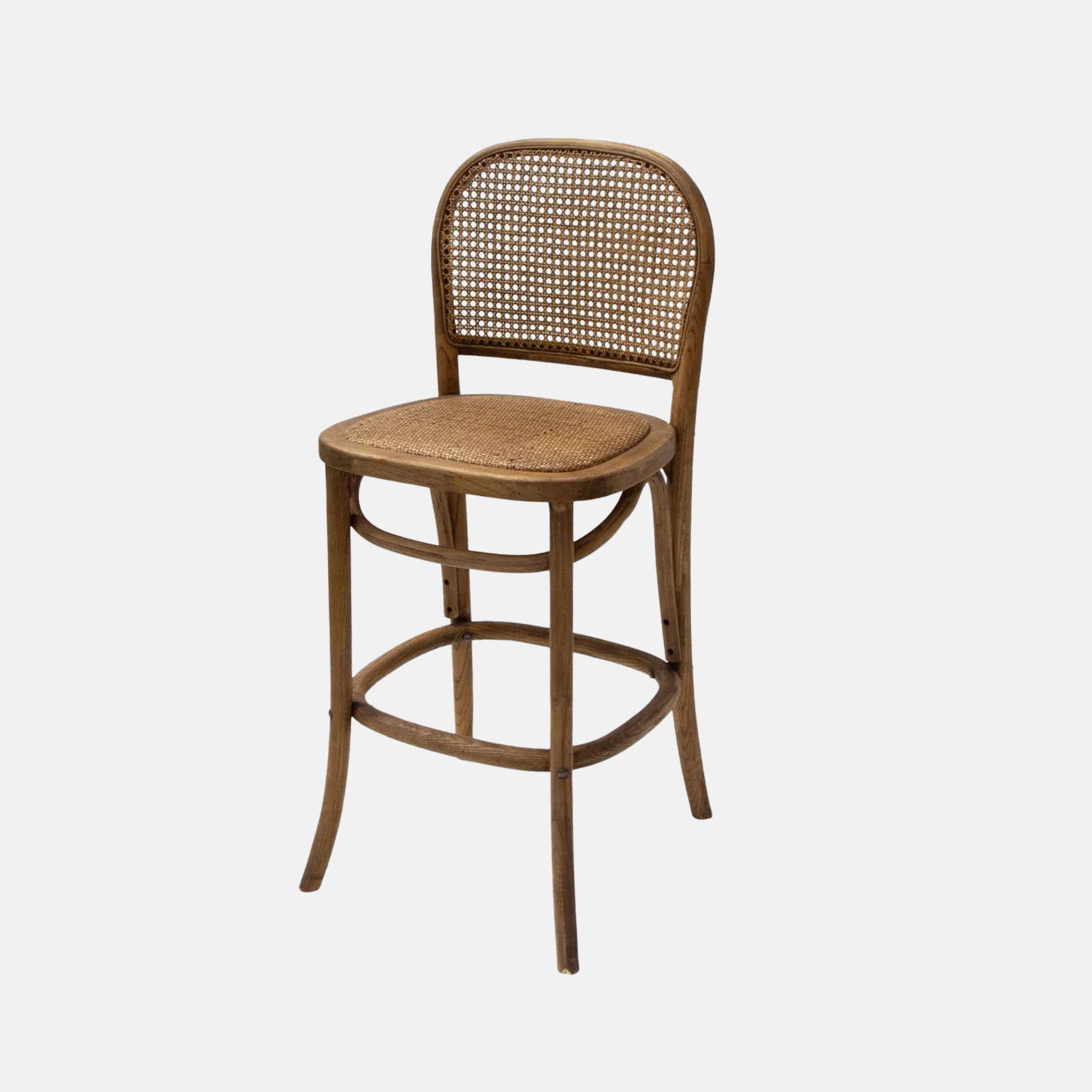 Dawson Barstool - Oak / Rattan